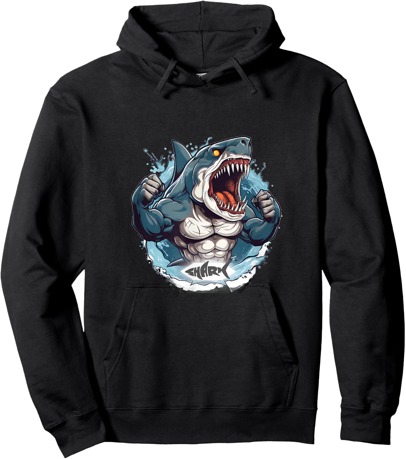 Shark muscle Classic, Animals Gym World, Bodybuilder Hoodie - Hoodie | Black