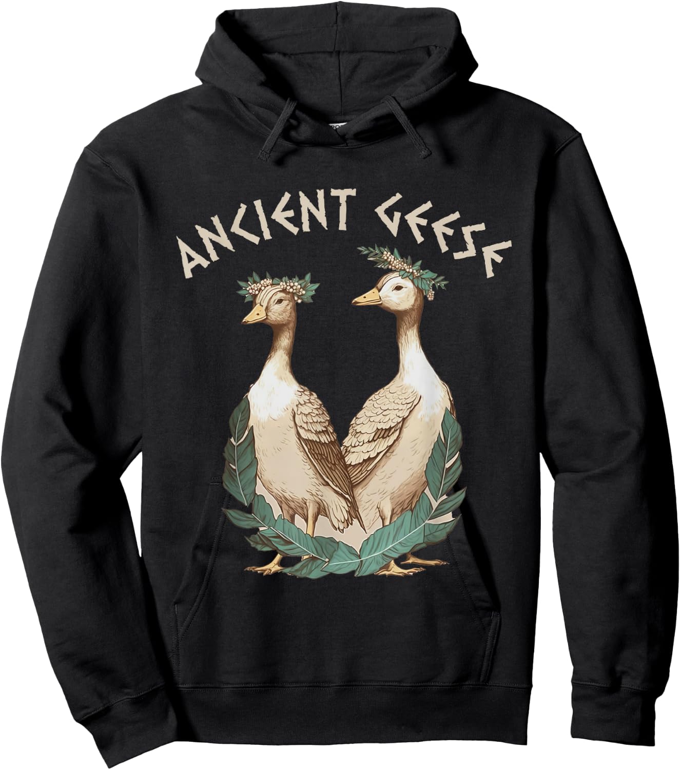 Ancient Greek Mythology Gods and Monsters | Ancient Geese Goose | Black Hoodie - Hoodie | Black