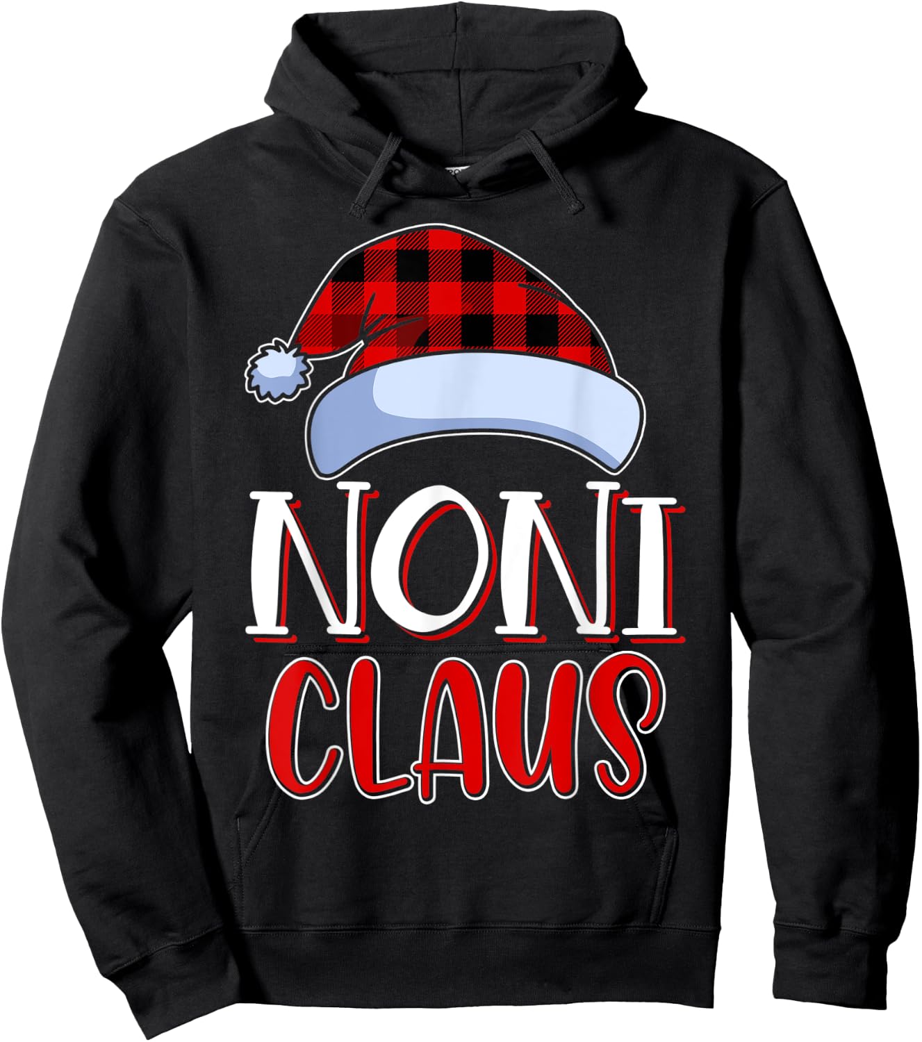 Noni Claus Santa Family Matching Christmas Pajamas Gift Hoodie - Hoodie | Black