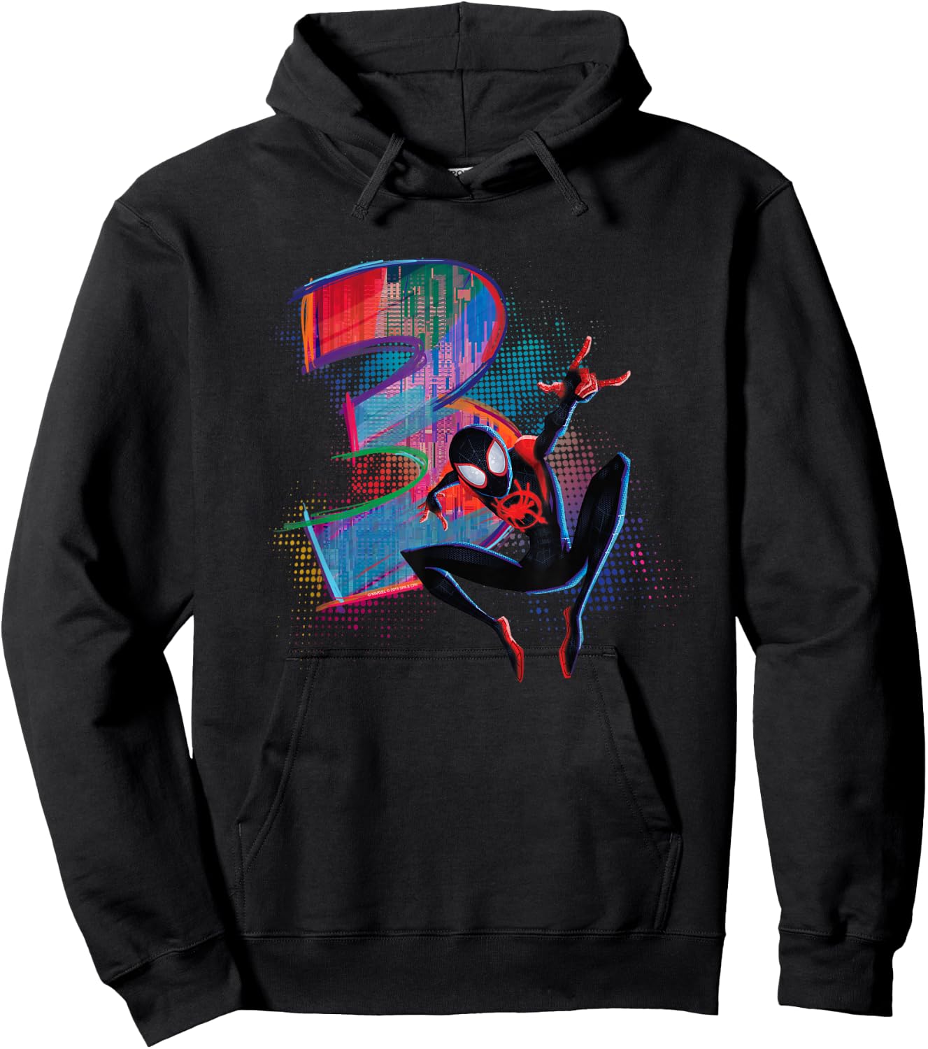 Marvel Spider-Man Miles Morales 3rd Birthday Graphic Small Hoodie - Hoodie | Black