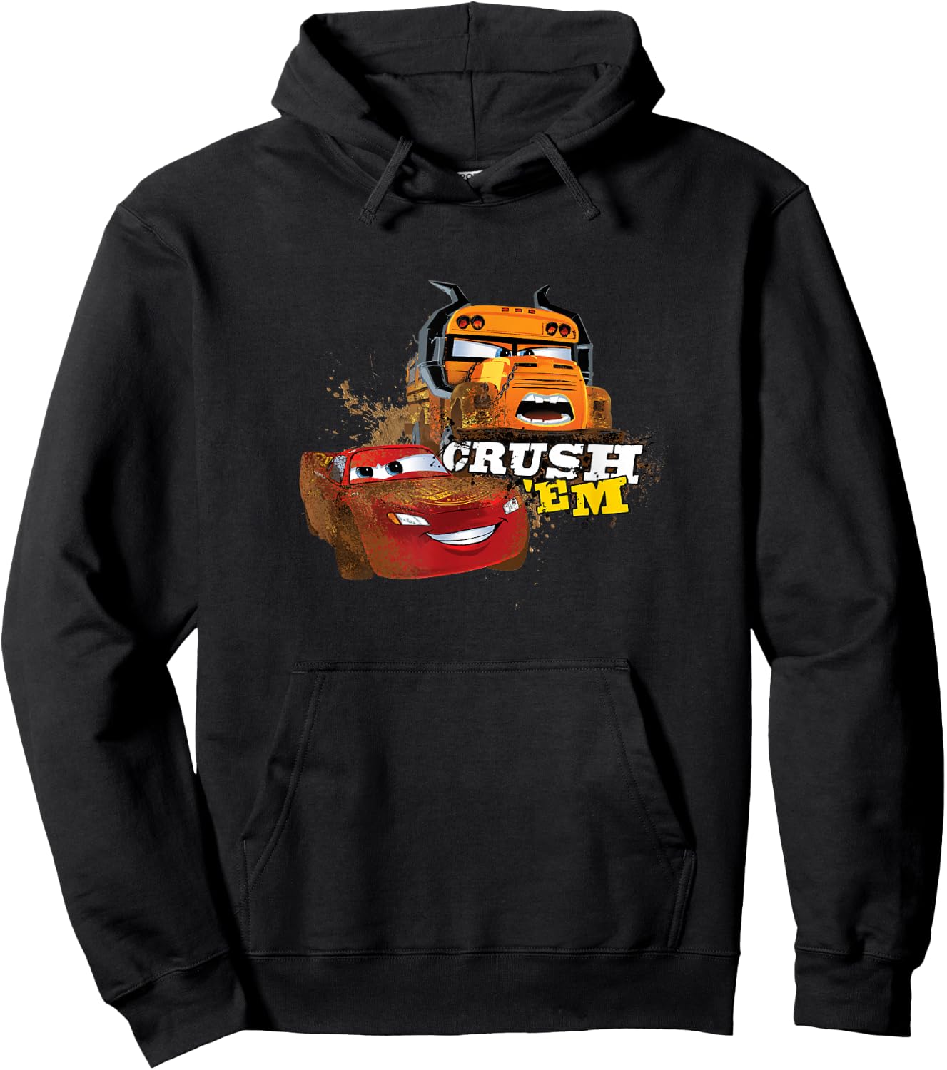 Disney Pixar Cars Crush 'Em Miss Fritter & McQueen Shot Hoodie - Hoodie | Black