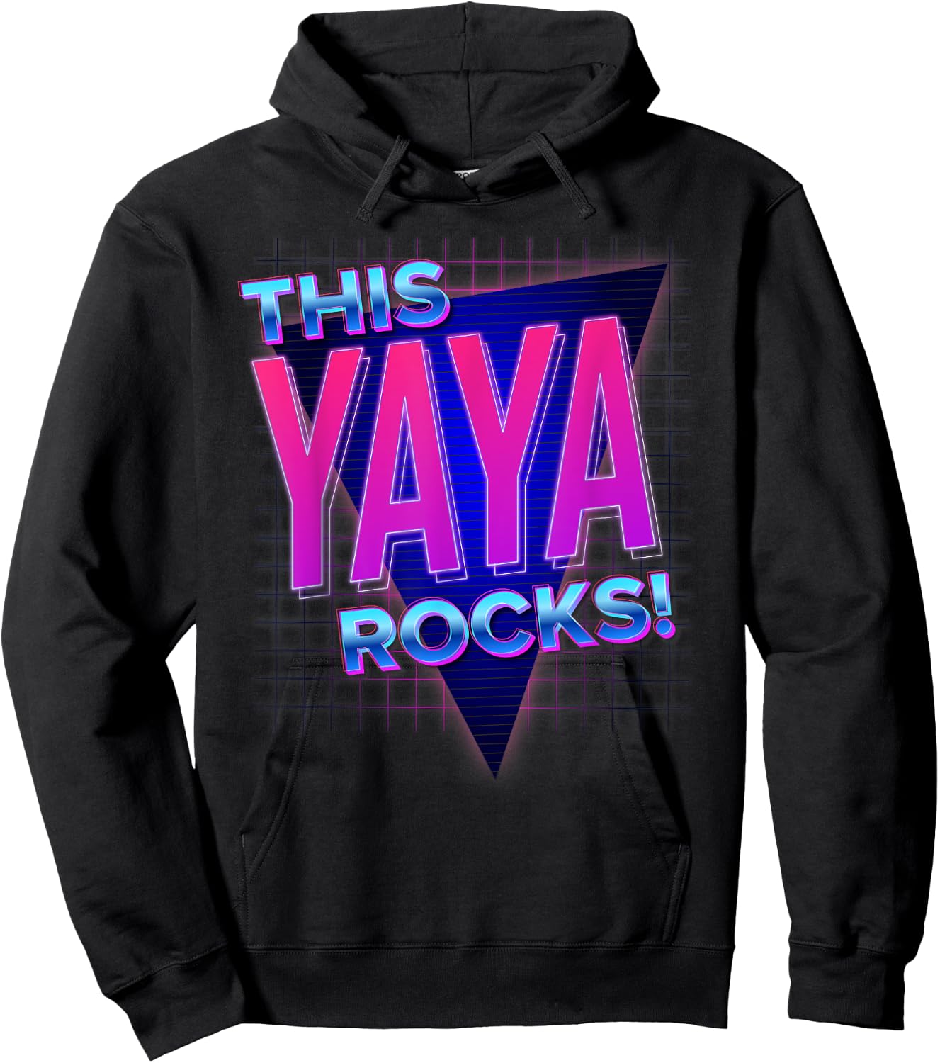 This Yaya Rocks - Rock'n Grandma Hoodie - Hoodie | Black