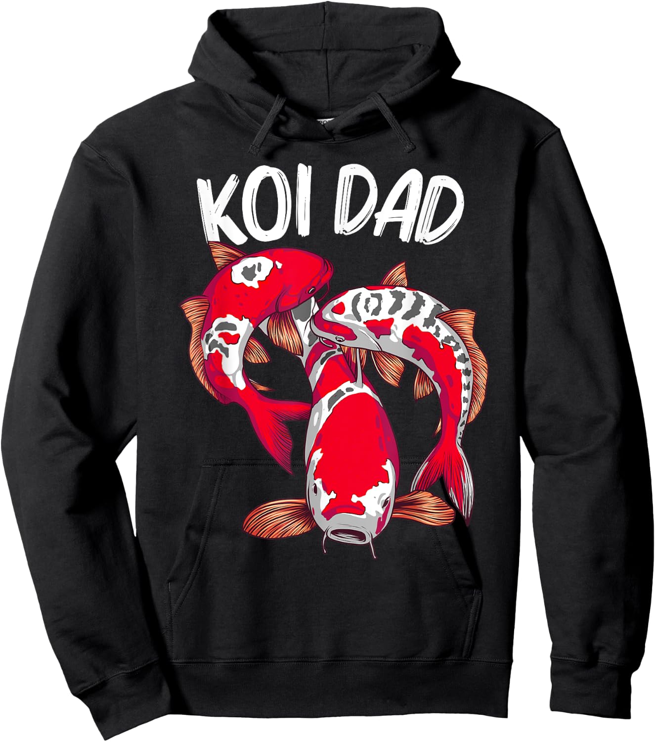 Koi Fish Gift Dad Men Japan Koi Carp Fishes Pond Lover Hoodie - Hoodie | Black