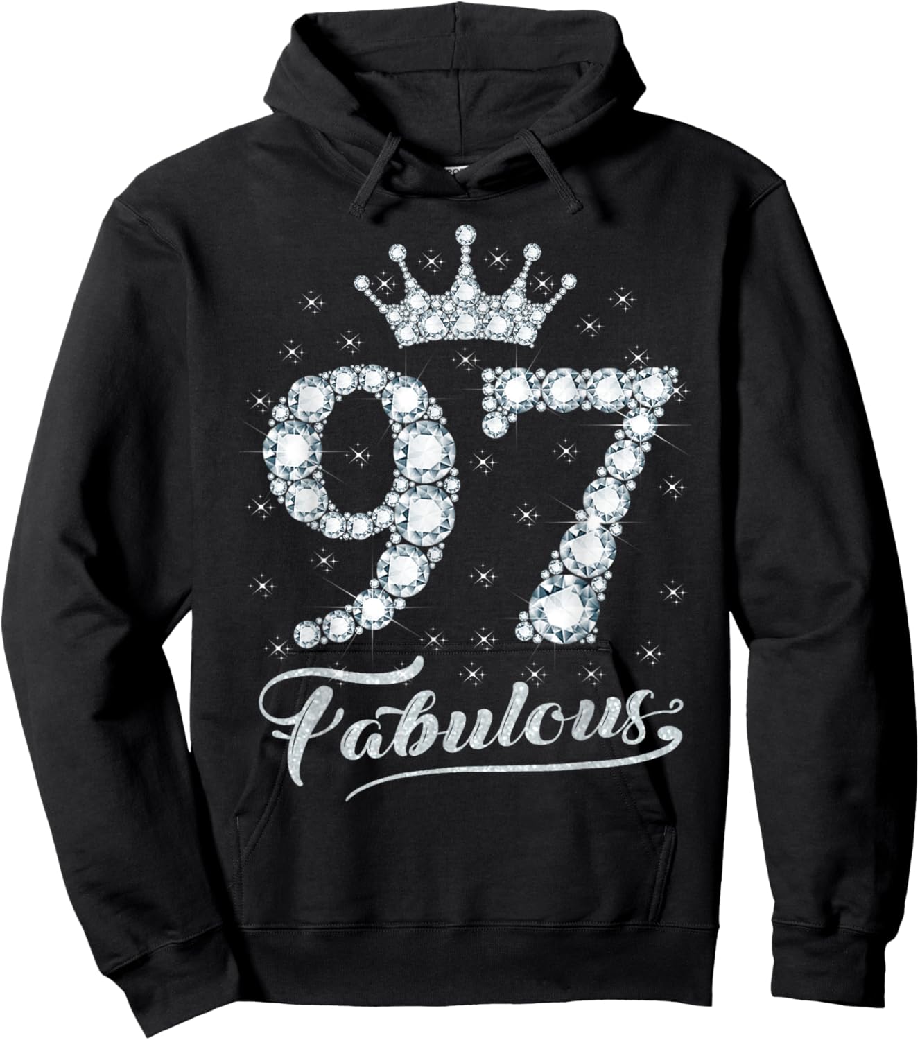 97 Fabulous 97 Years Old Happy 97th Birthday Girl Women Hoodie - Hoodie | Black