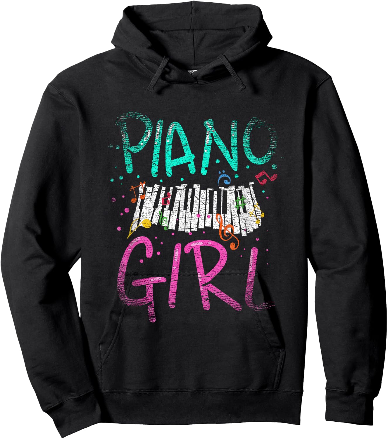 Piano Girl Piano Hoodie - Hoodie | Black