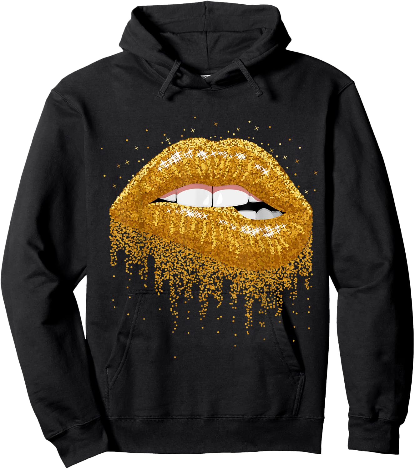 Sexy Women Girls Graphic Lips shirt, Women Printed Lips Hoodie - Hoodie | Black