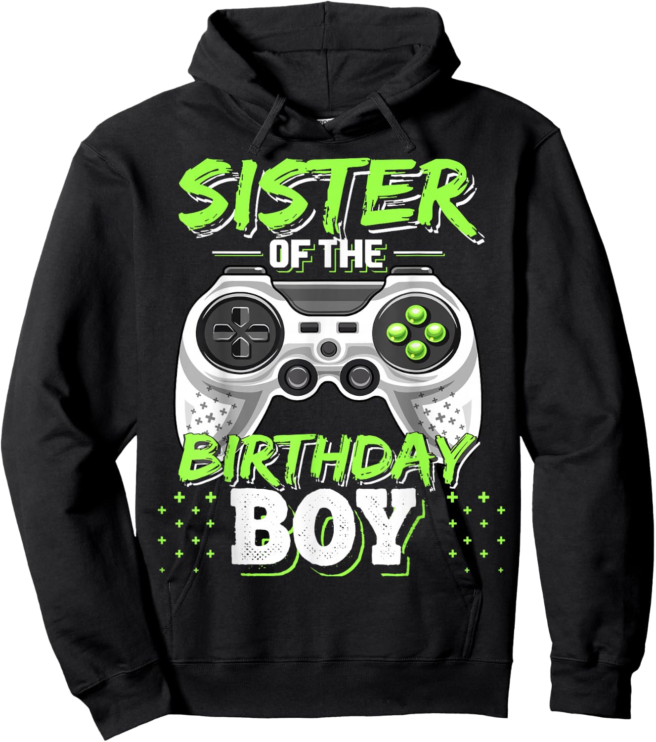 Sister of the Birthday Boy Matching Video Game Birthday Gift Hoodie - Hoodie | Black
