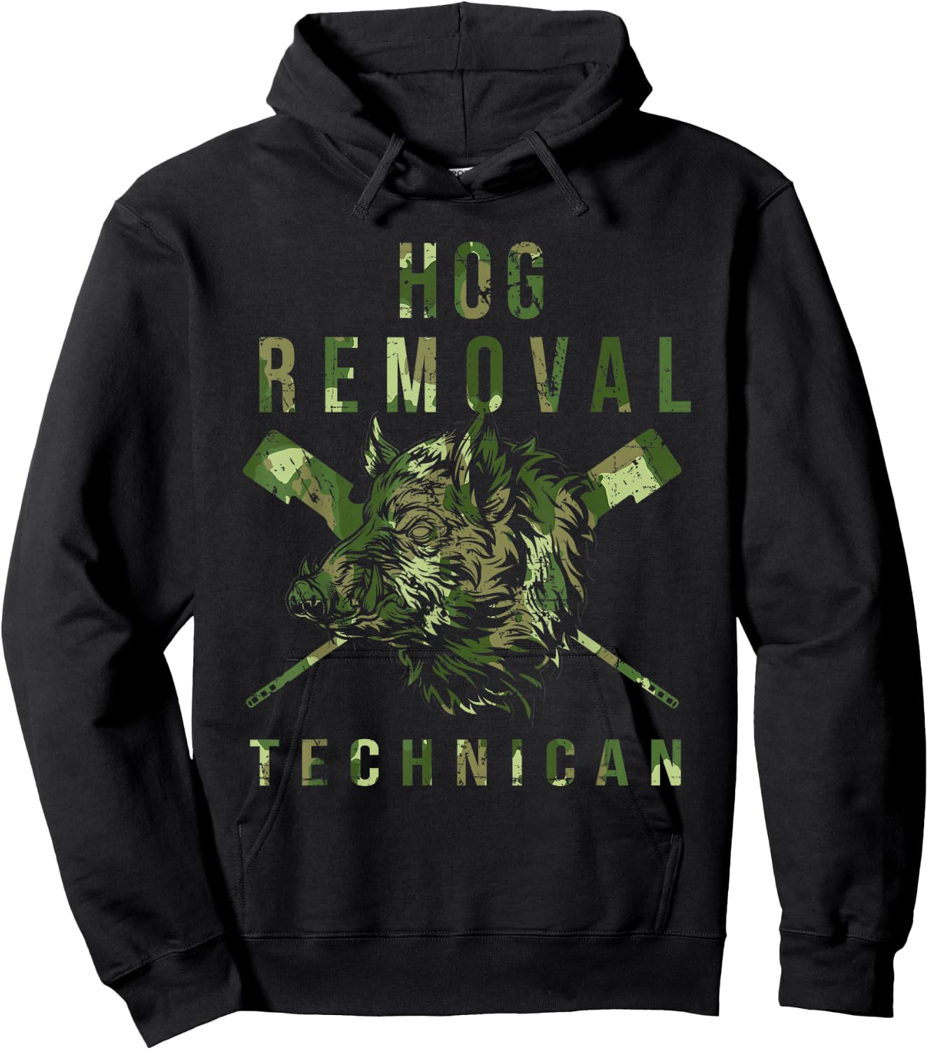 Hog Removal Hunting Pig Boar Hunter Hoodie - Hoodie | Black