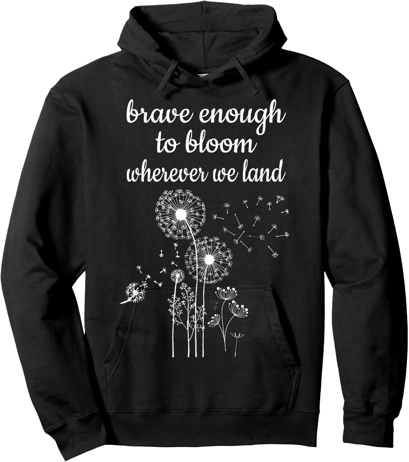 Brave Enough To Bloom Military kids Month of Military Child Hoodie - Hoodie | Black