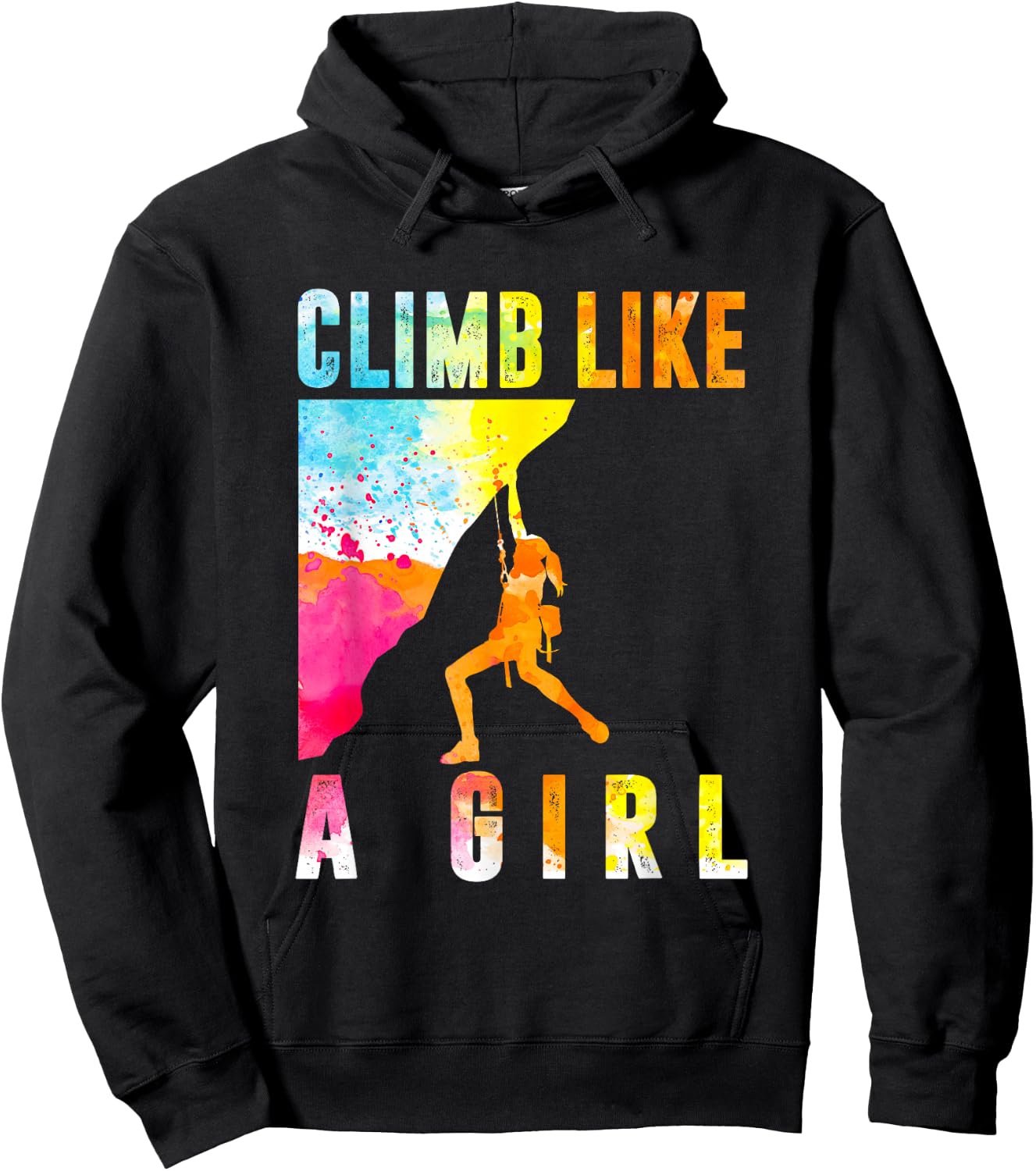 Climb Like A Girl Climbing Hoodie - Hoodie | Black