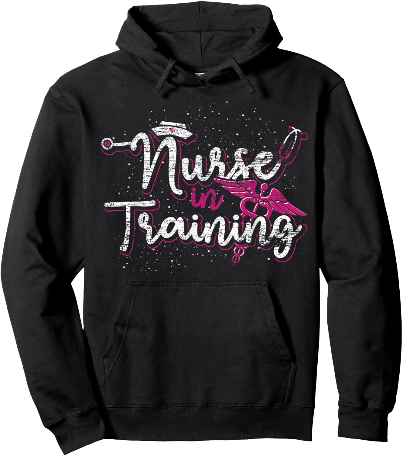 Nurse In Training Caduceus Stethoscope Future Medical Nurse Hoodie - Hoodie | Black