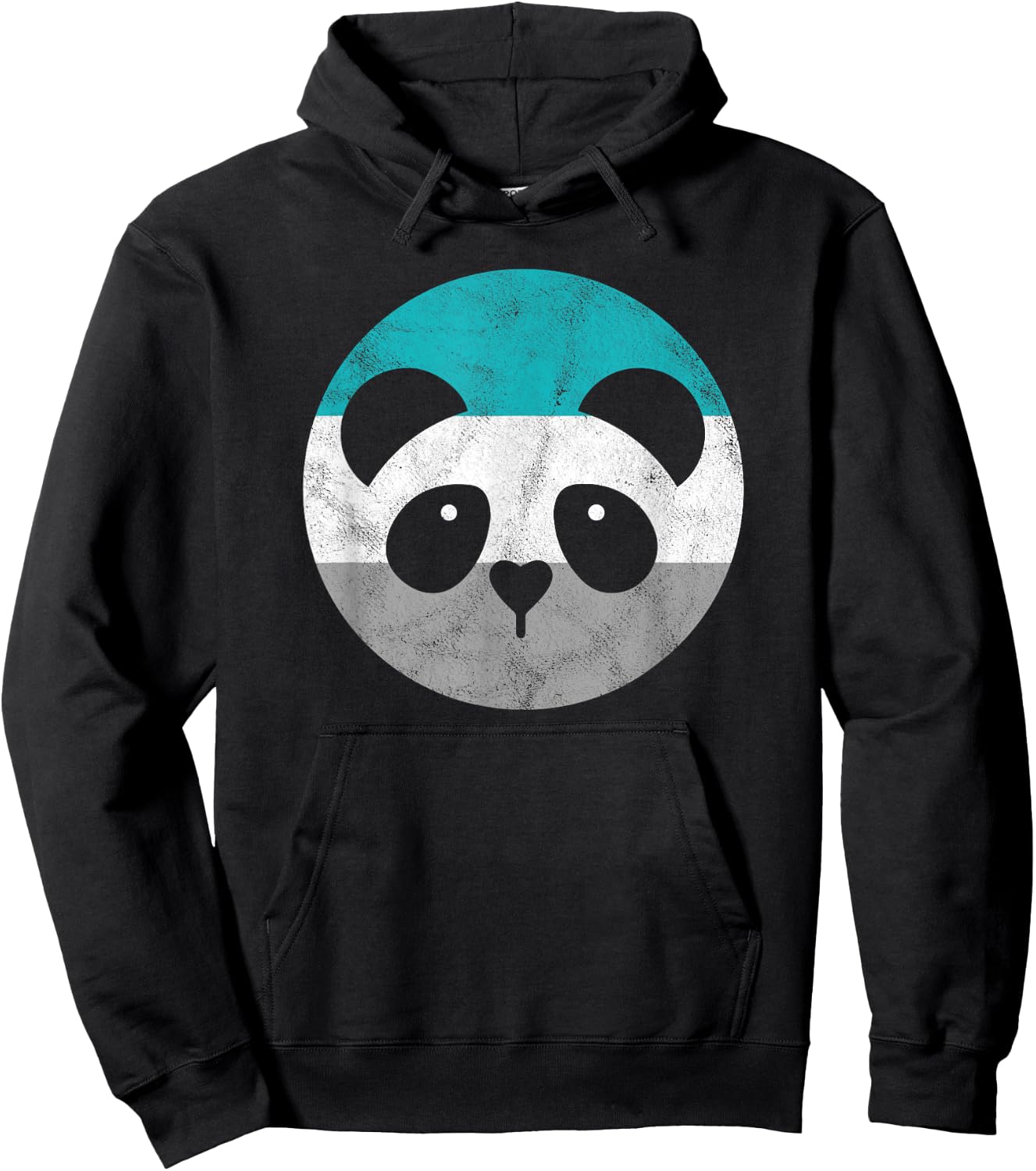 Panda Face Retro Gift or Boys Hoodie - Hoodie | Black