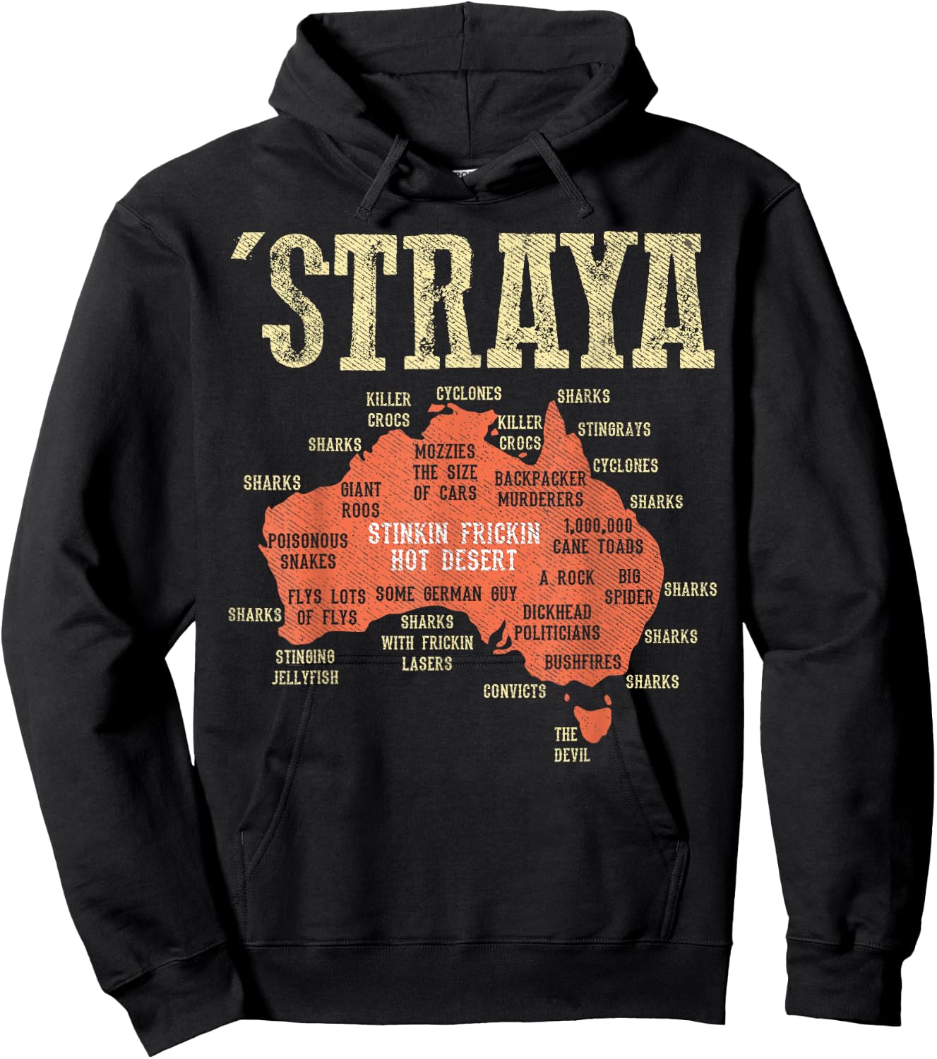 Australia Shirt - Aussie Day Straya Map G'day Mate Outback Hoodie - Hoodie | Black