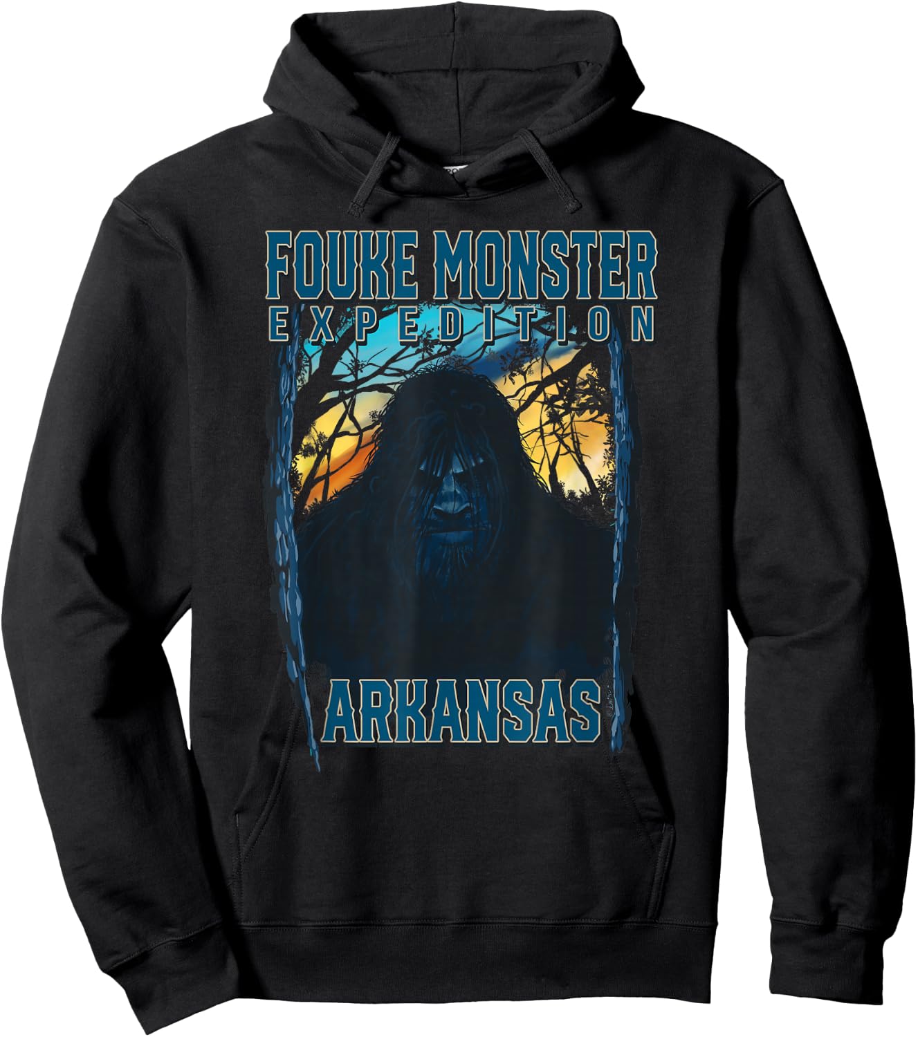 Fouke Monster Expedition Arkansas Boggy Creek Monster Hoodie - Hoodie | Black
