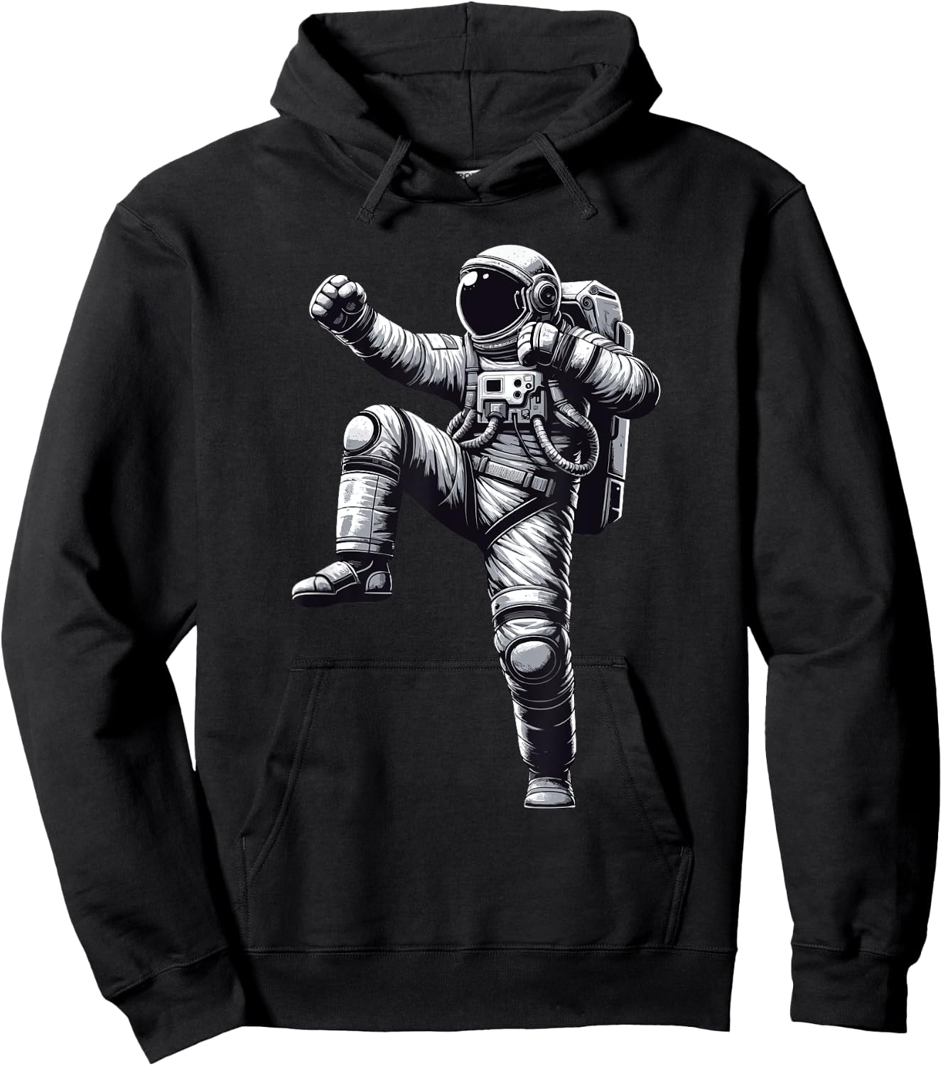Muay Thai Astronaut | Kickboxing, Karate, Thai Boxing Hoodie - Hoodie | Black