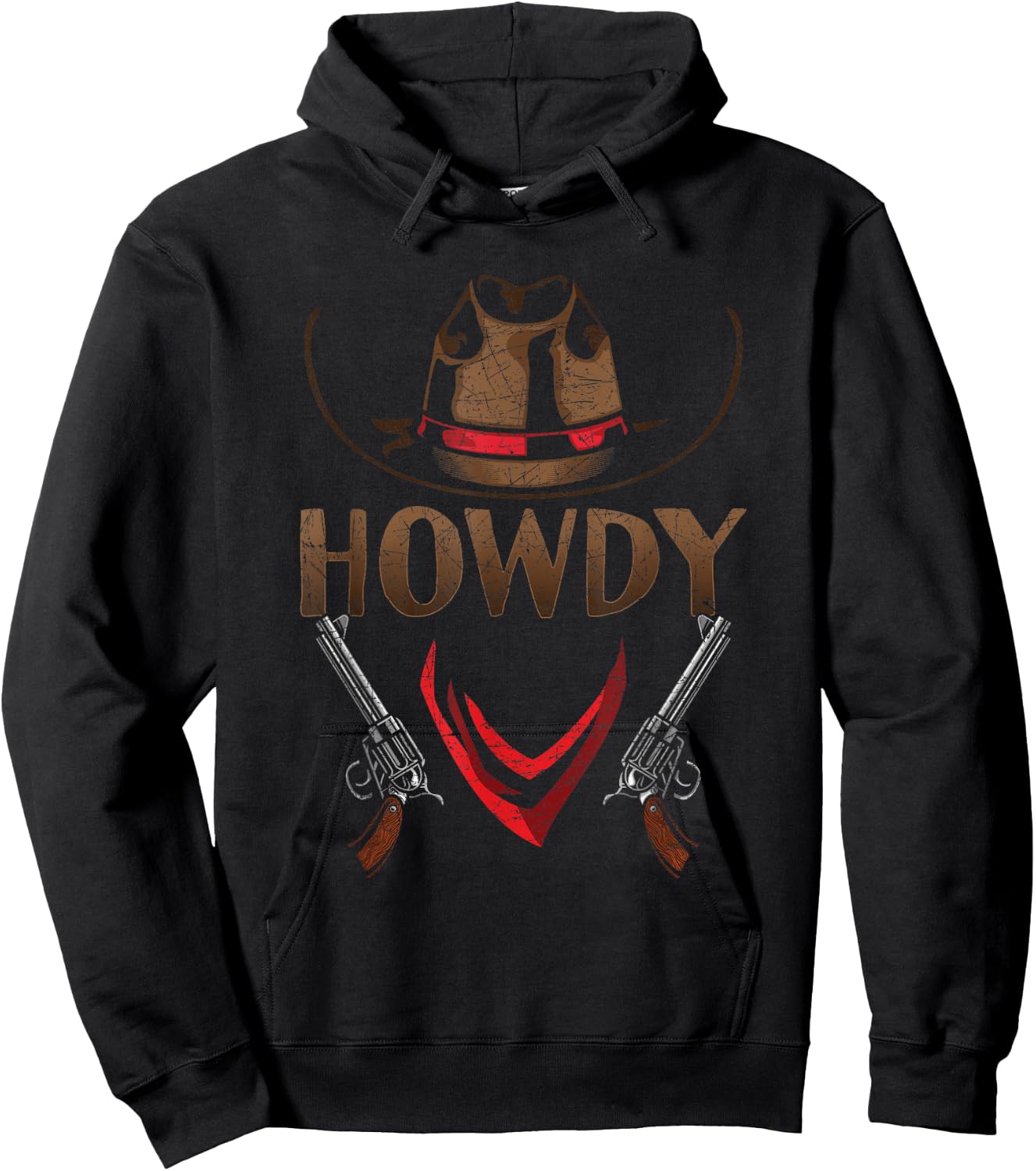 Howdy Cowboy Hoodie - Hoodie | Black