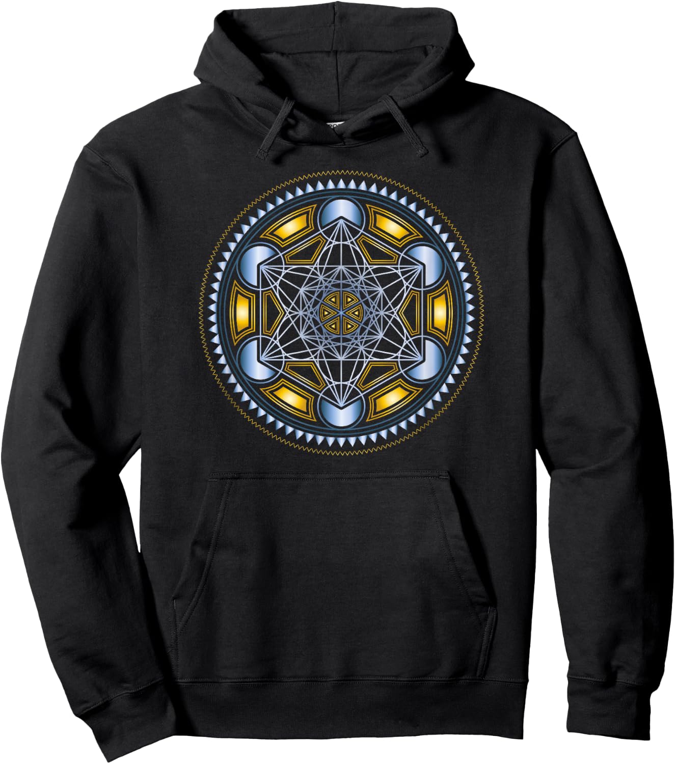 Metatronscube, Sacred Geometry, Yoga, Spiritual Symbol, 4D Hoodie - Hoodie | Black