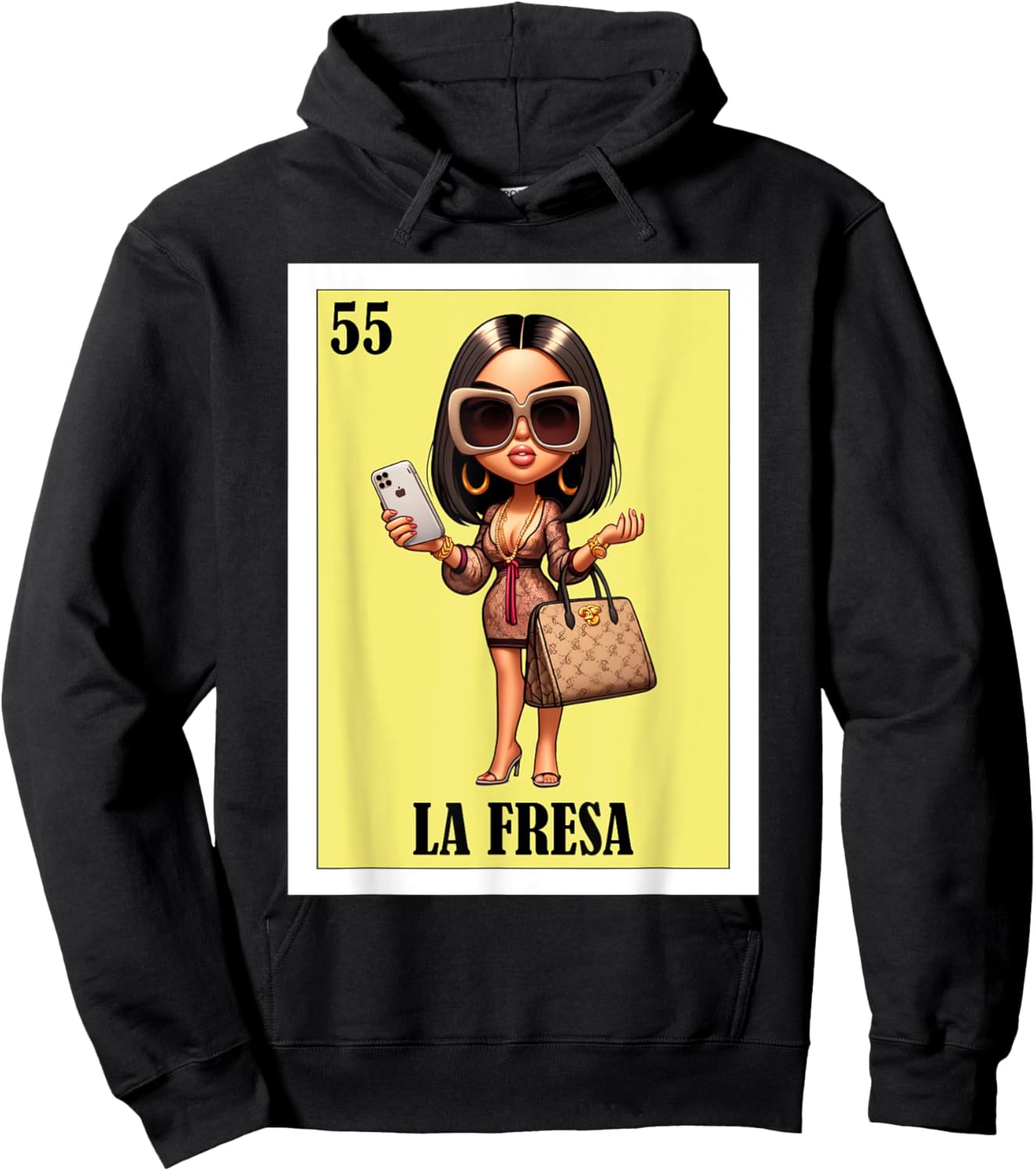 Funny Mexican Design - La Fresa Hoodie - Hoodie | Black