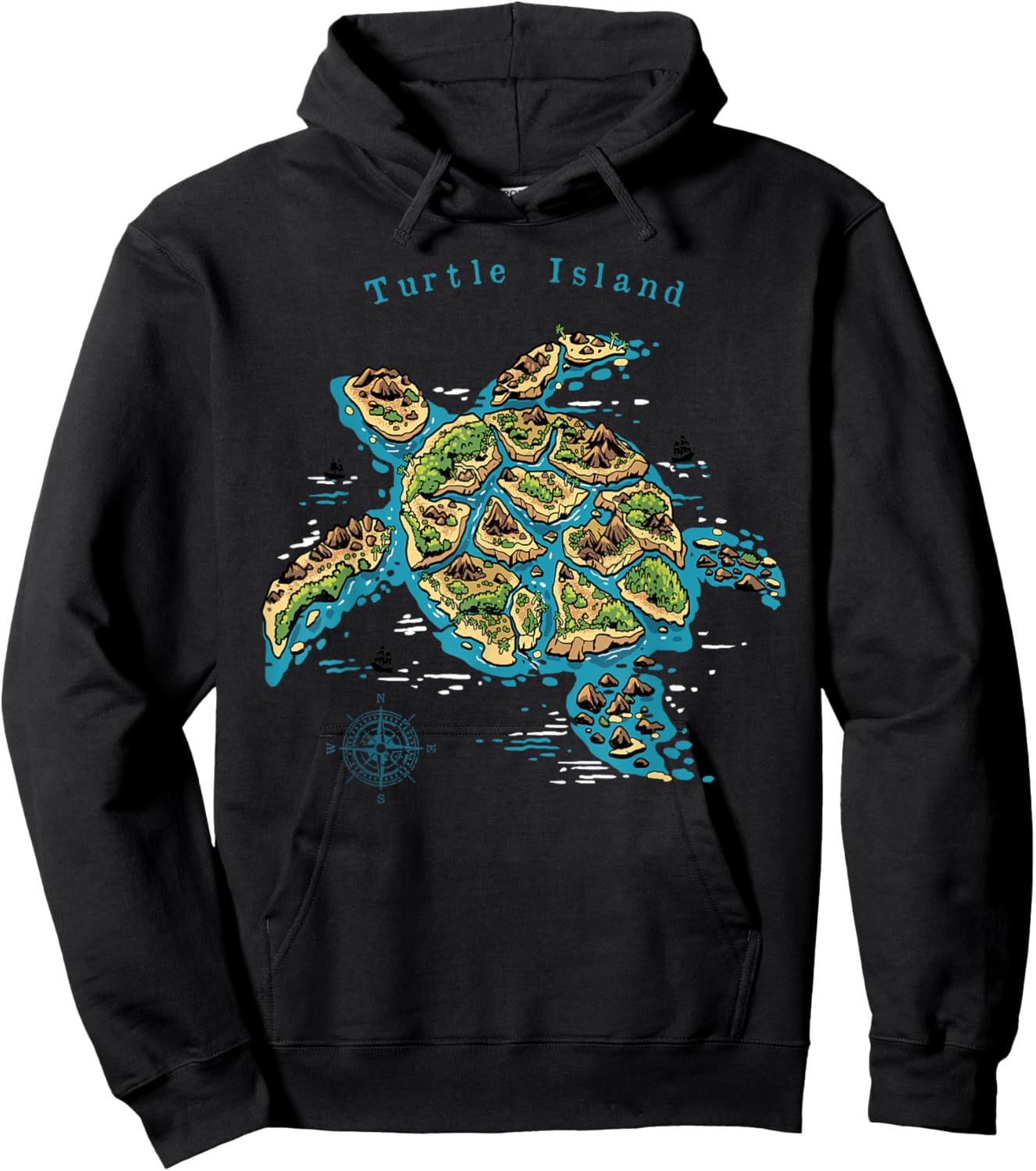 Turtle Island Shirt North America Native Reptile Turtle Hoodie - Hoodie | Black