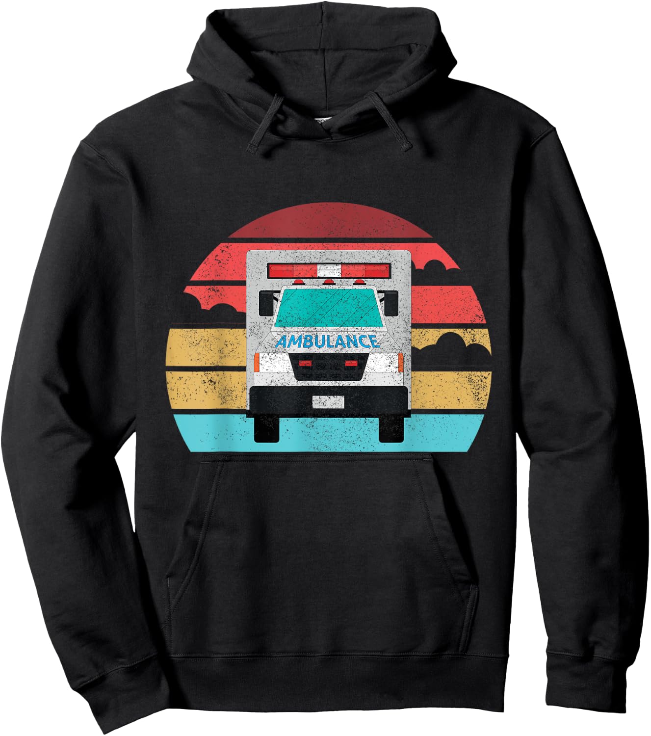 Ambulance Truck Birthday EMT for Boys Girls Toddlers Hoodie - Hoodie | Black