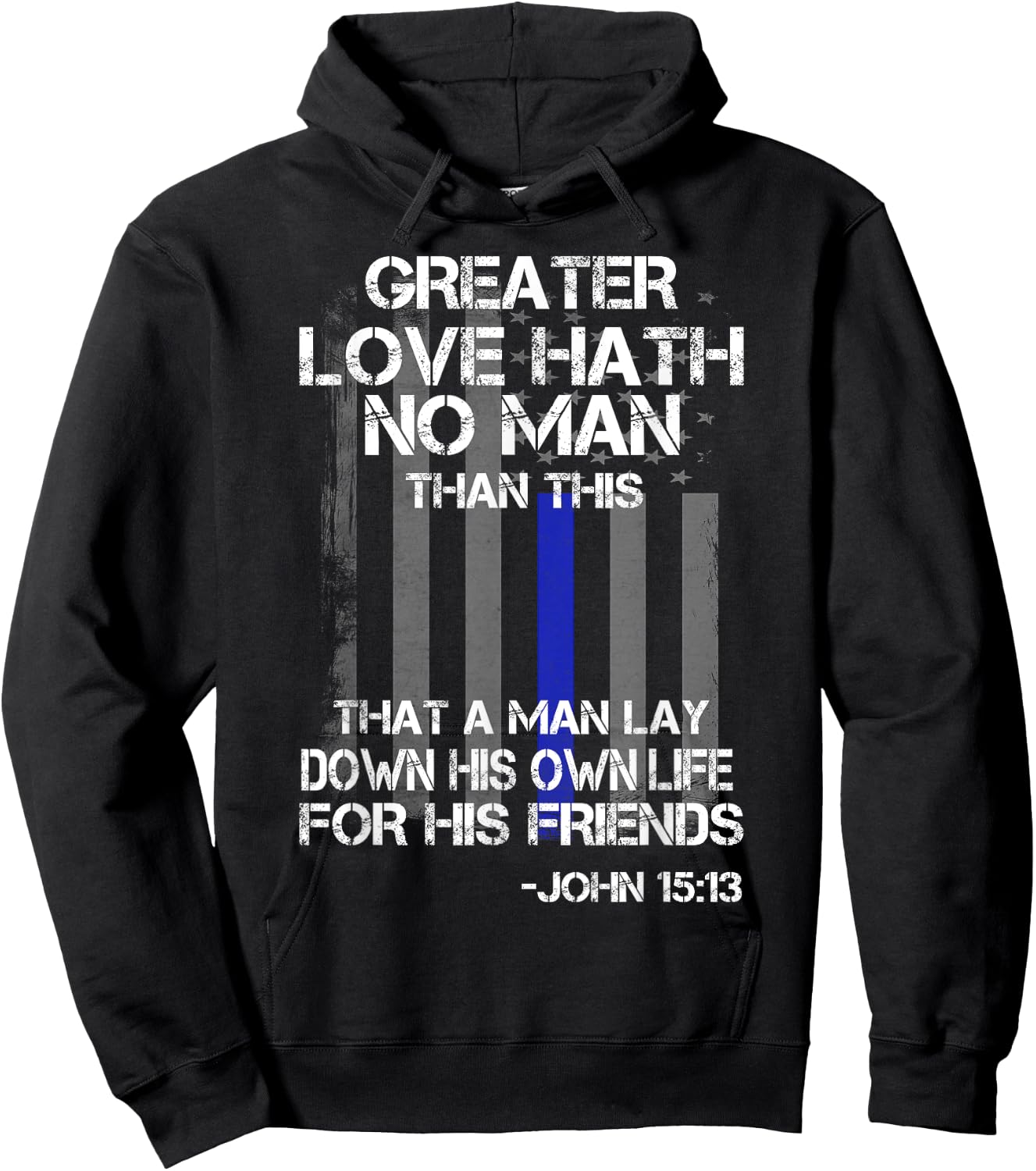 Christian Police Officer Bible Quote Shirt Hoodie - Hoodie | Black