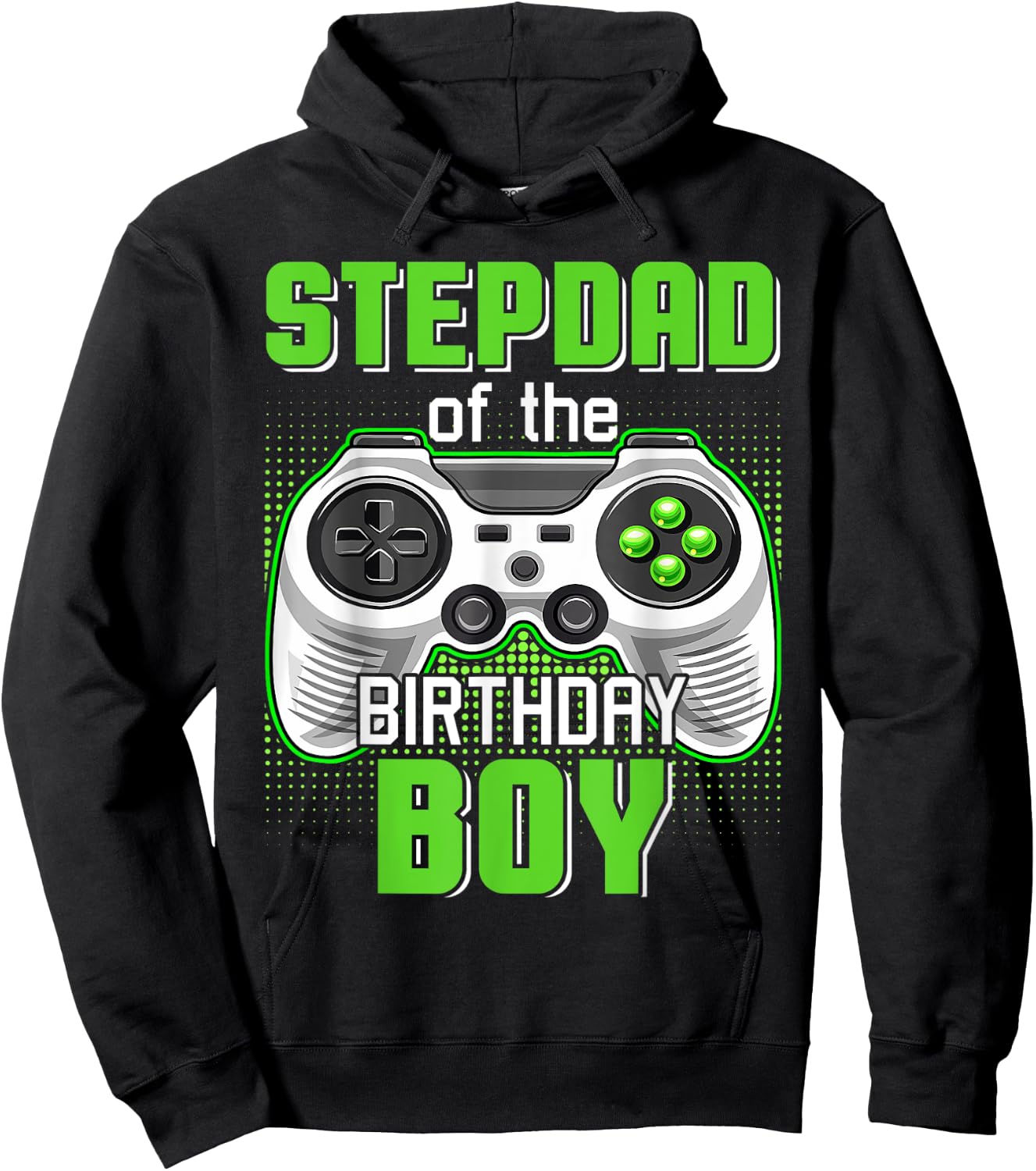 Stepdad Of The Birthday Boy Video Game B-Day Top Gamer Party Hoodie - Hoodie | Black