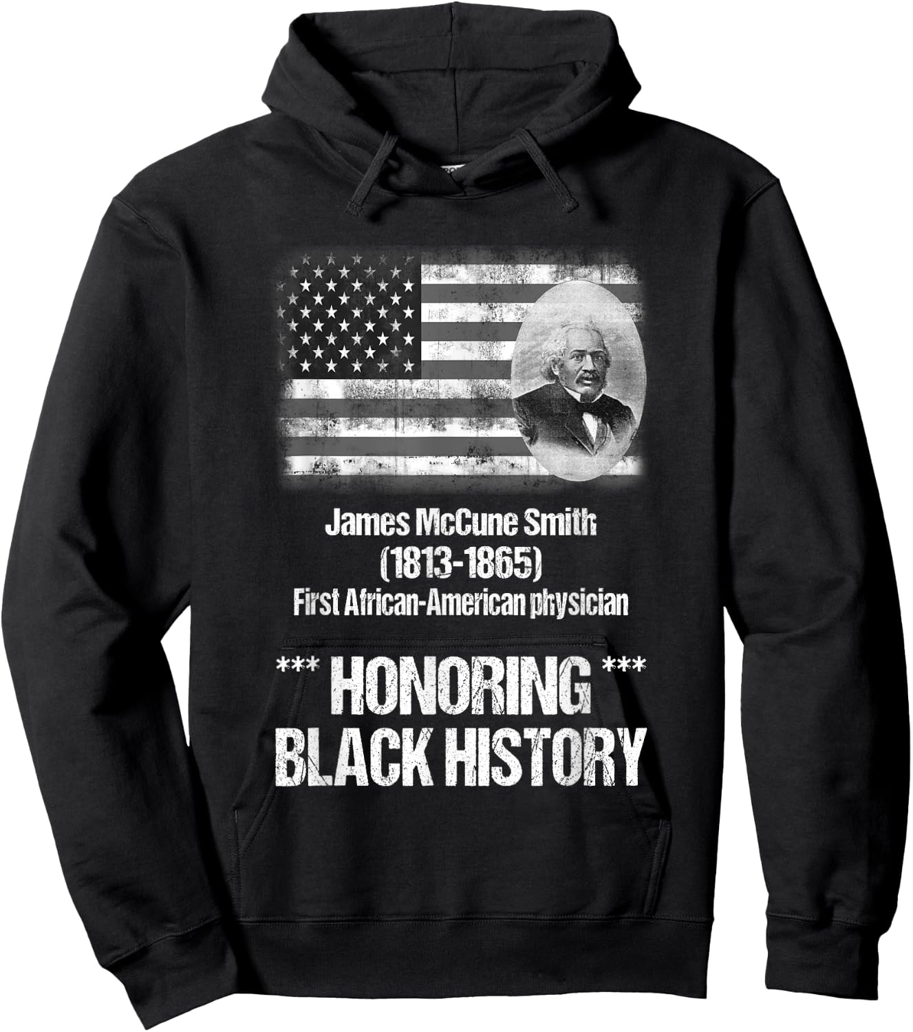 First African American Doctor James McCune Smith Hoodie - Hoodie | Black