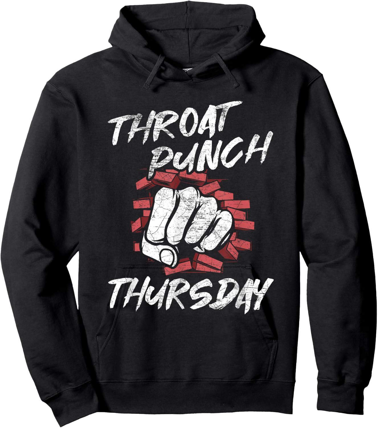 Throat Punch Thursday Funny Sarcastic Gift Hoodie - Hoodie | Black