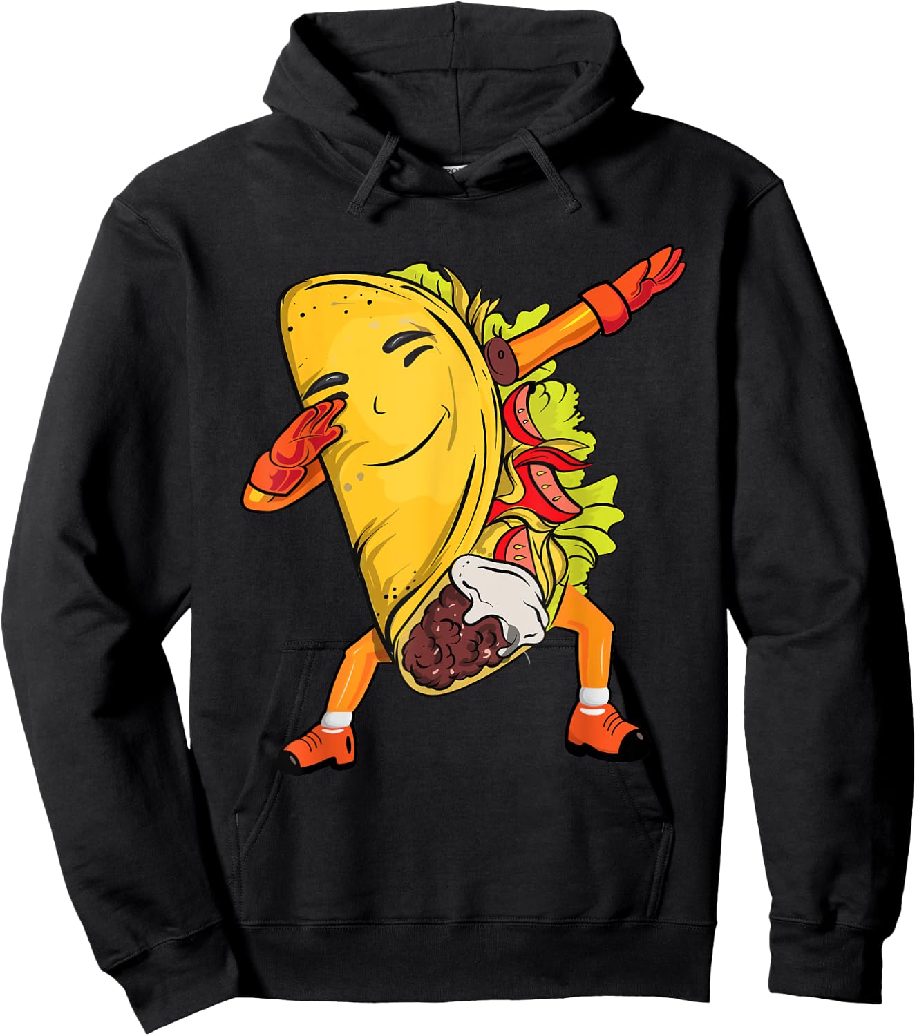 Dabbing Taco Funny Tacos Cinco De Mayo Kids Boys Pajama Hoodie - Hoodie | Black