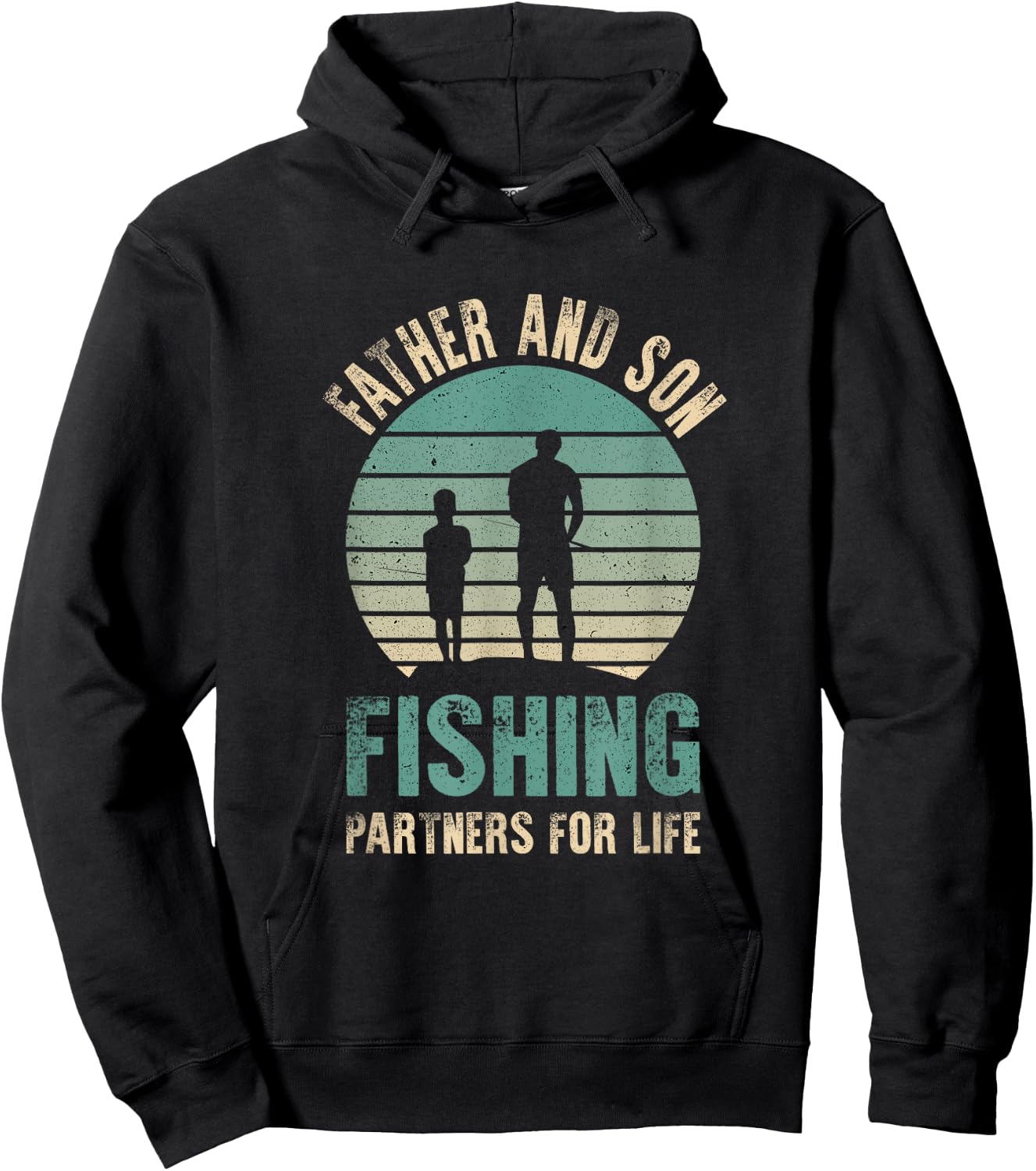 Father And Son Matching Fishing Outfit Family Hoodie - Hoodie | Black