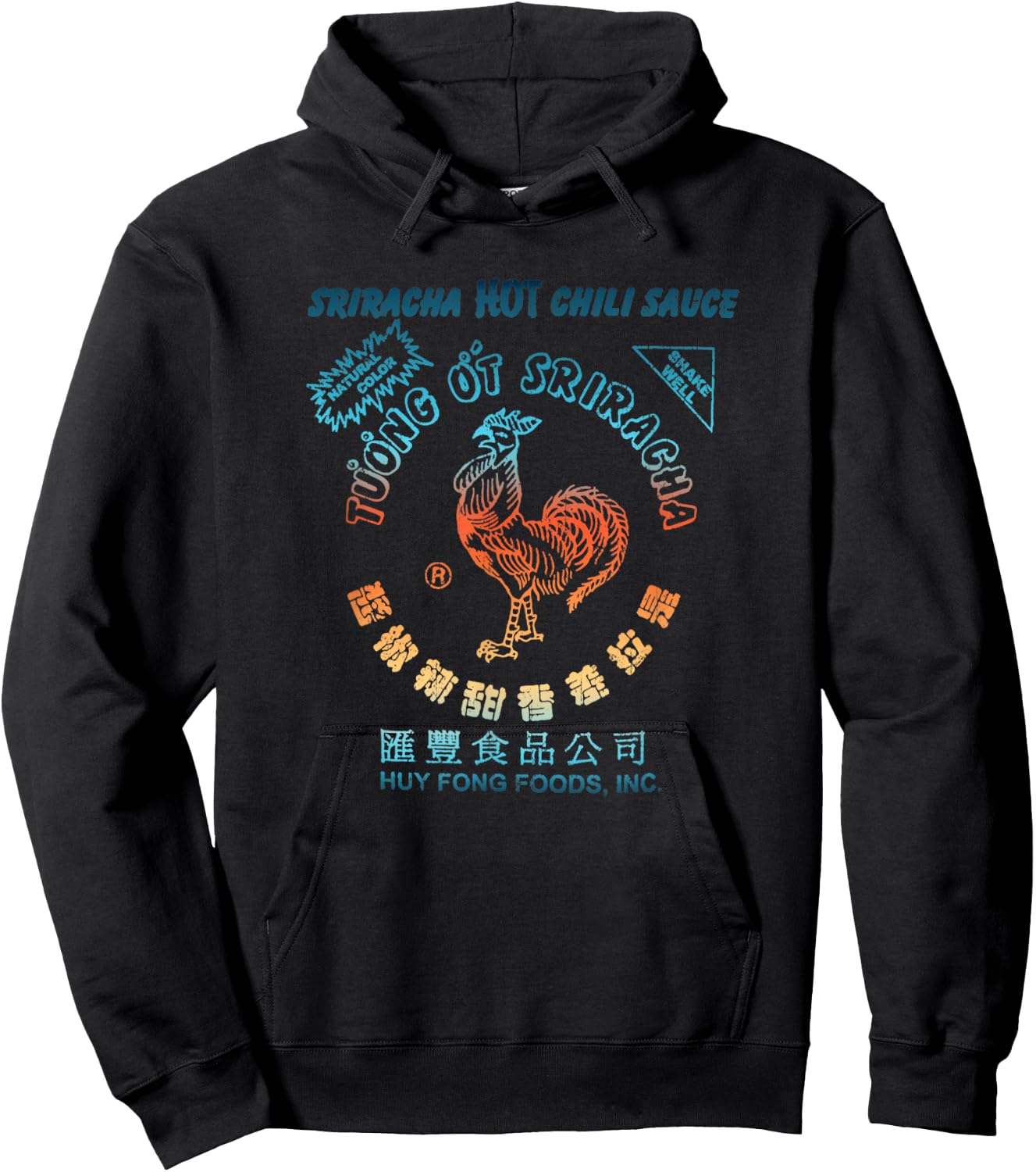 Vintage Funny Sriracha Hot Chili Sauce Gift Hoodie - Hoodie | Black