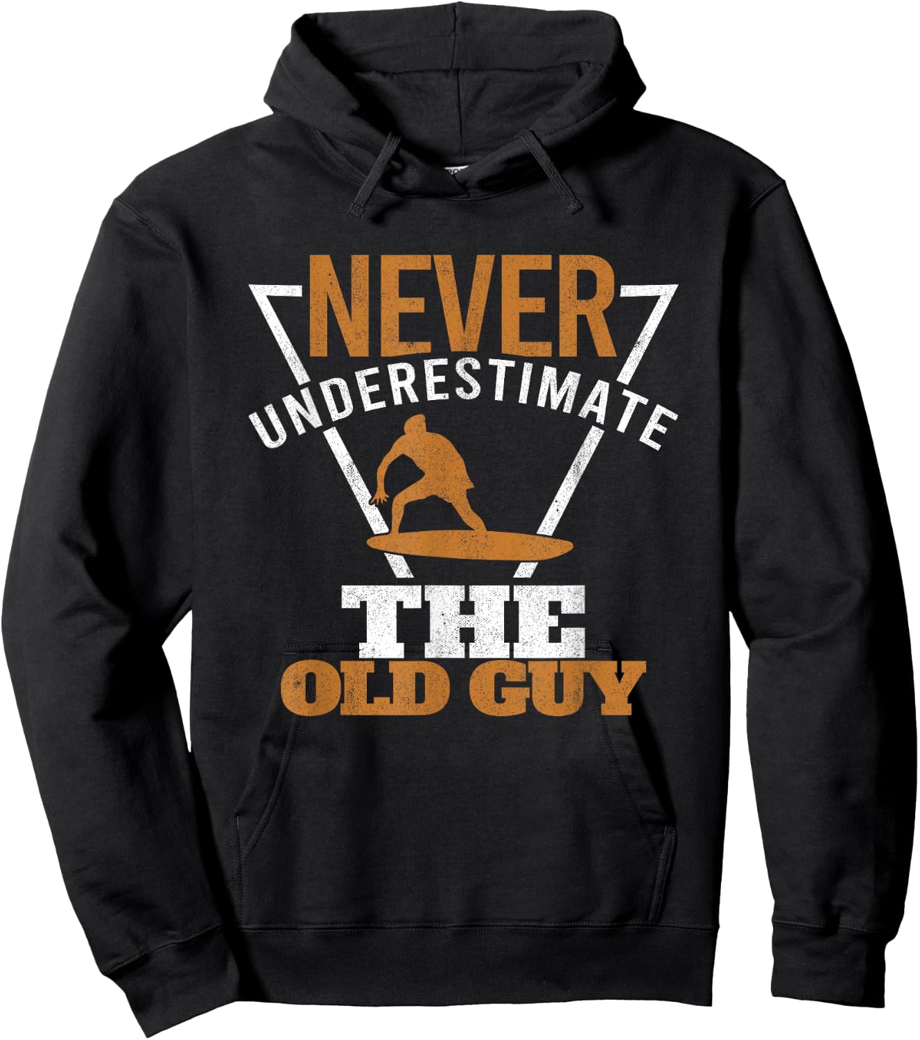 Surfer Grandpa Surfing Old Guy Surfers Fathers Day Surf Hoodie - Hoodie | Black