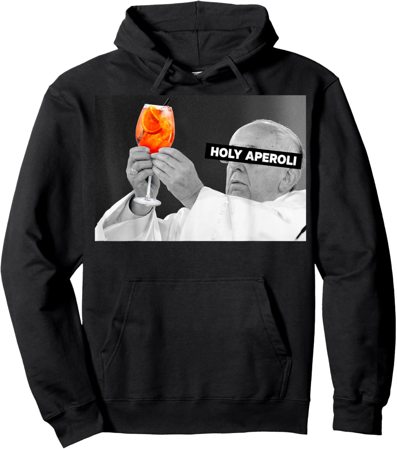 Holy Aperoli X Pope Drip X Francis Spritz Club New Hoodie - Hoodie | Black