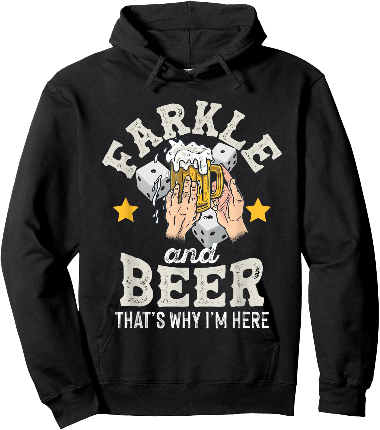 Farkle and Beer that's why I'm here – Father's day farkle Hoodie - Hoodie | Black