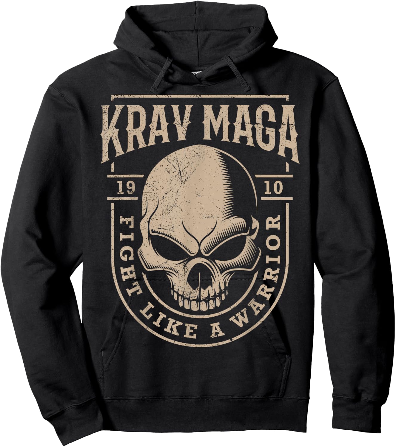 Skull Krav MAGA Warrior - Combat and Self Defense Gift Hoodie - Hoodie | Black