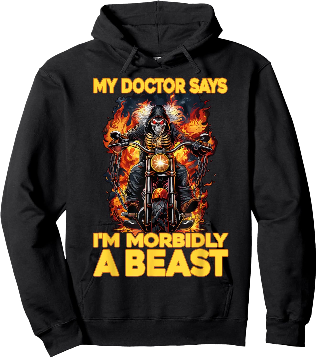 My Doctor Says I'm Morbidly A Beast Hoodie - Hoodie | Black