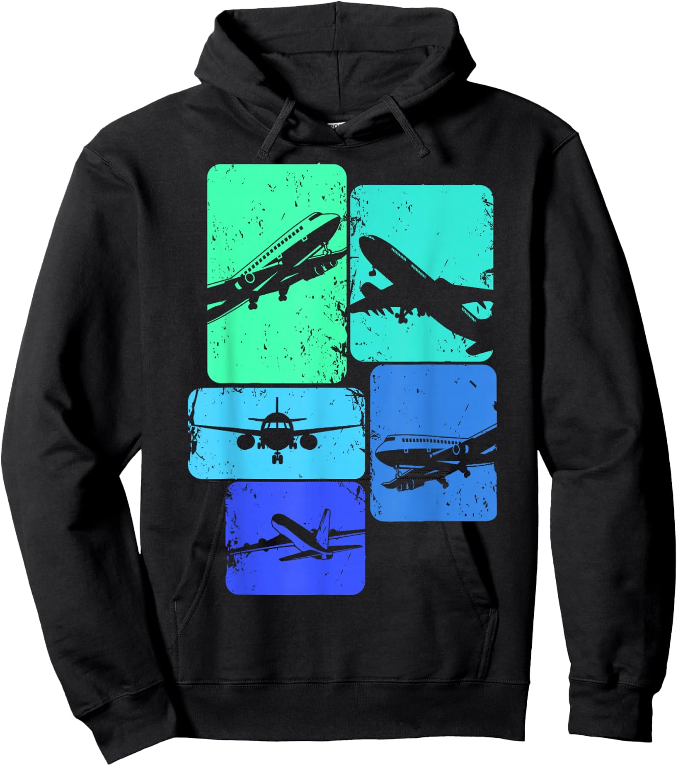 Airplane Pilot Plane Men Toddler Boys Kids Hoodie - Hoodie | Black