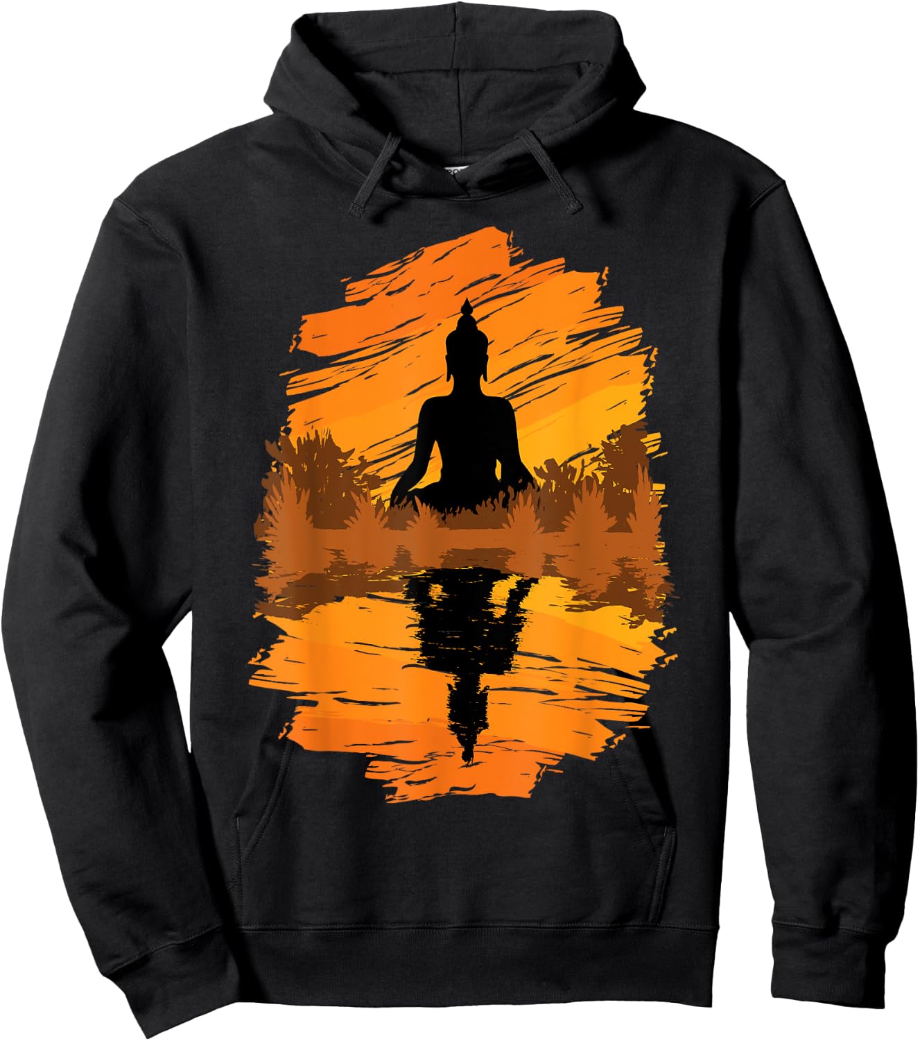 Zen Buddha Spiritual Asian Style Meditation Peace Hoodie - Hoodie | Black