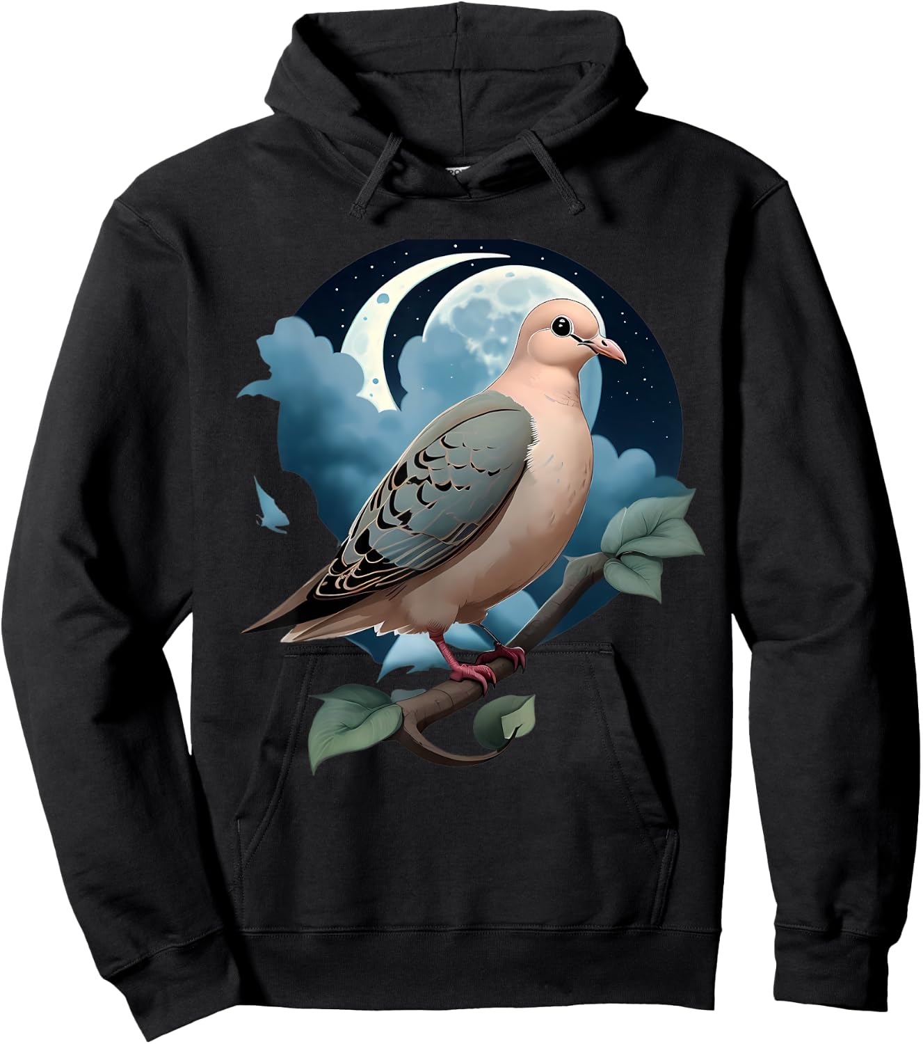Vintage Style Mourning Dove Hoodie - Hoodie | Black