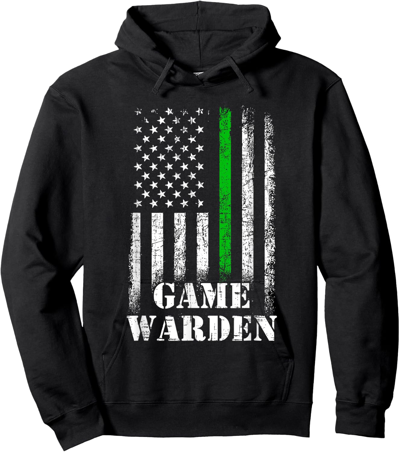 Game Warden American Flag, game warden Girls Kids Men Hoodie - Hoodie | Black
