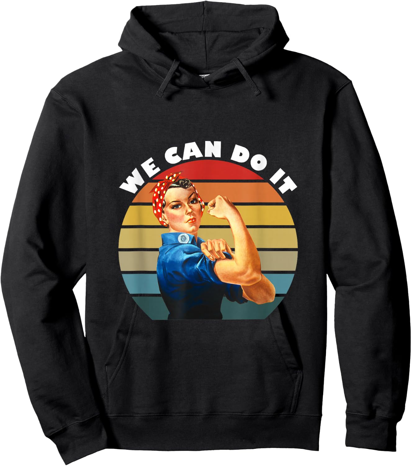 We Can Do It, Rosie The Riveter Hoodie - Hoodie | Black