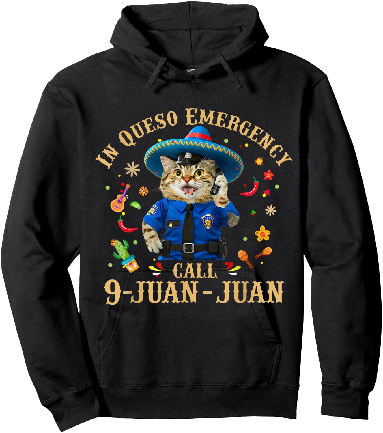 Funny Cinco De Mayo Paramedic Tacos Cat Lover 911 Dispatcher Men Women Hoodie - Hoodie | Black