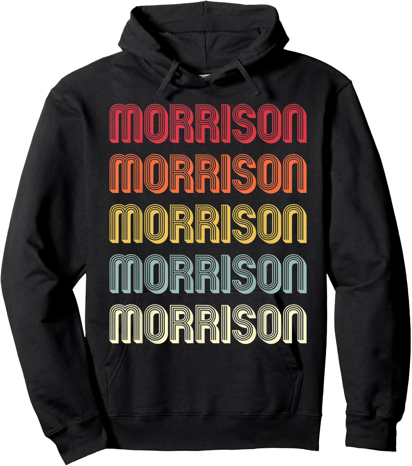 MORRISON Gift Surname Funny Retro Vintage Birthday Reunion Hoodie - Hoodie | Black