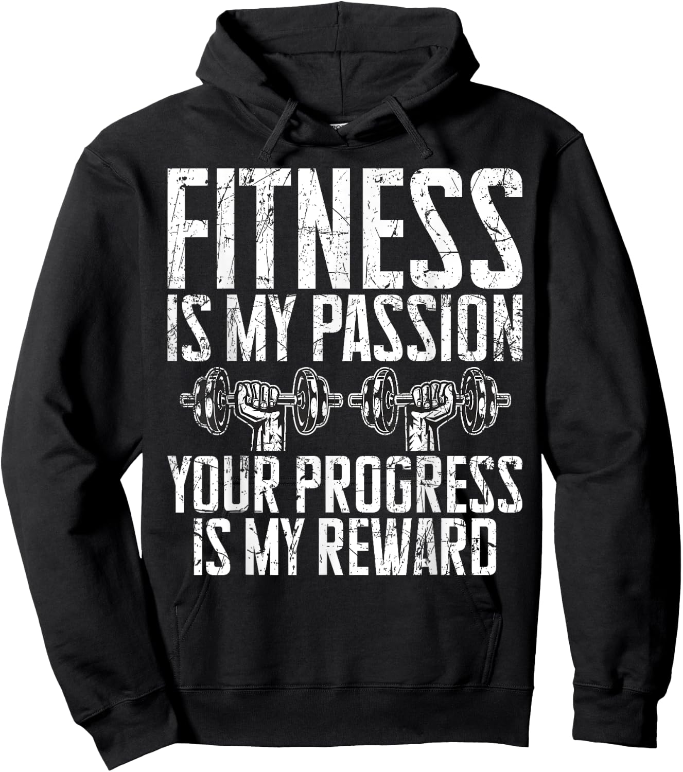 Fitness is my Passion your Progress is my Reward Trainer Hoodie - Hoodie | Black