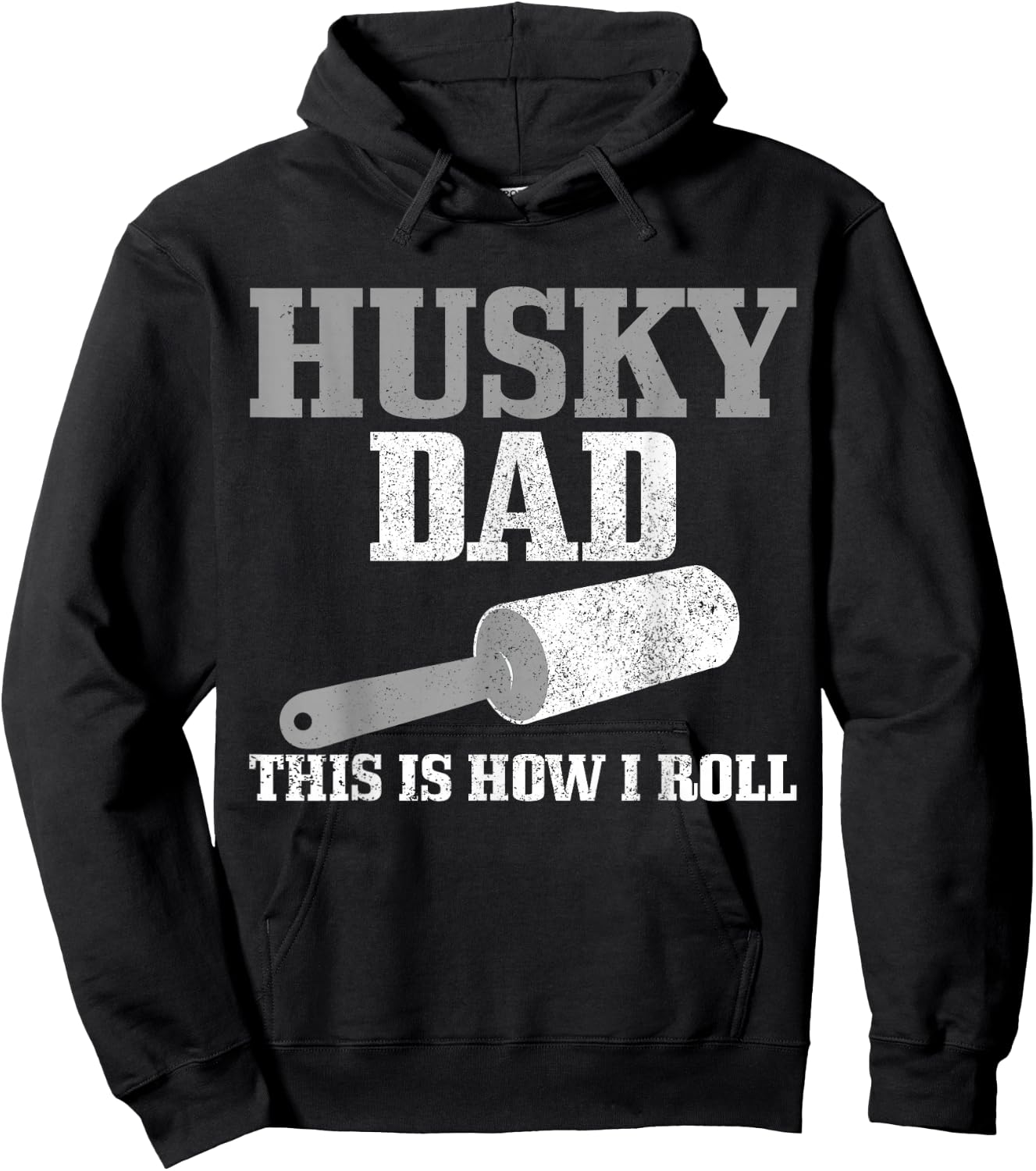 Husky Dad Dog Hair Funny Siberian Husky Hoodie - Hoodie | Black