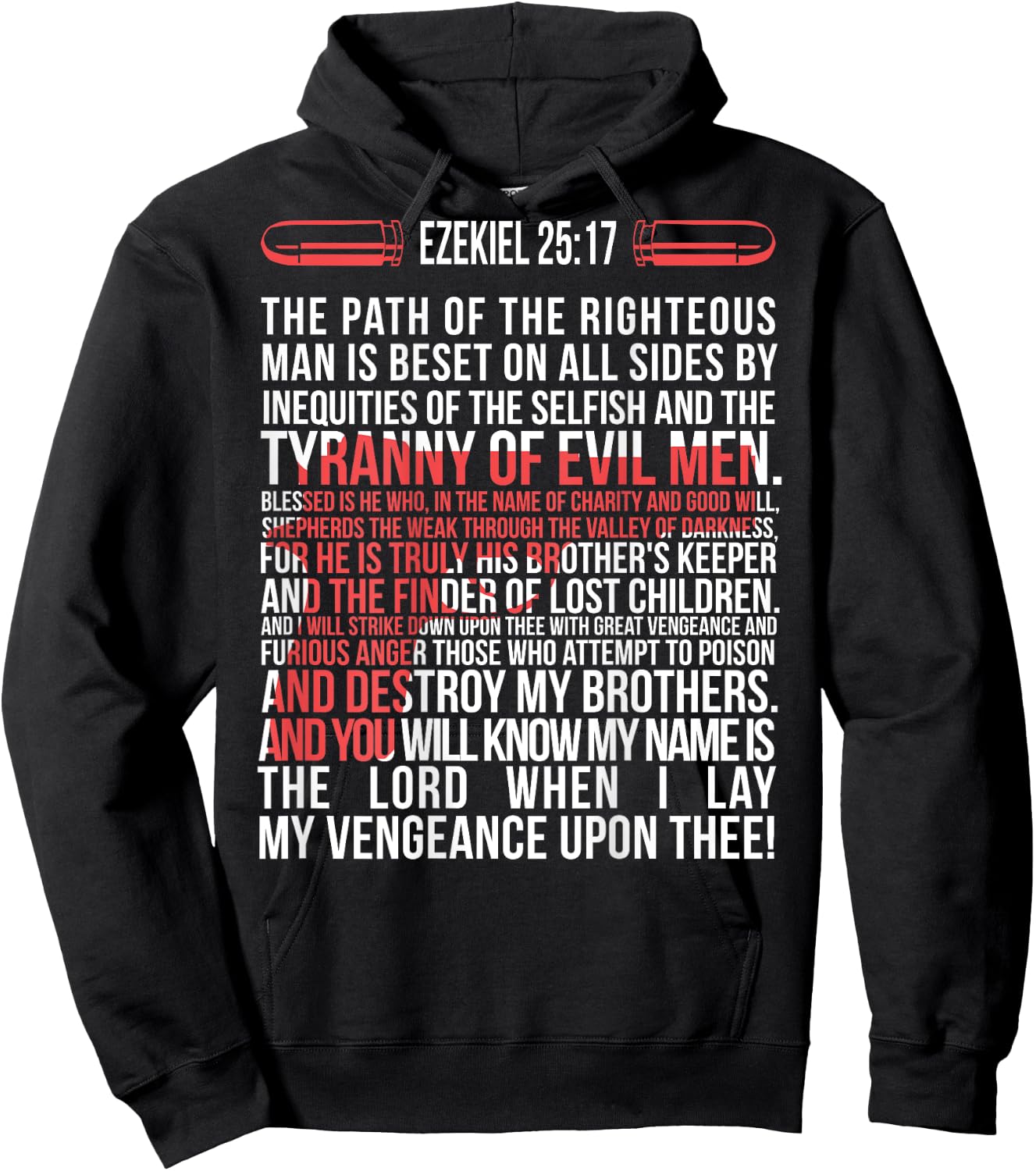 17 - The Path of the righteous man is beset on Hoodie - Hoodie | Black