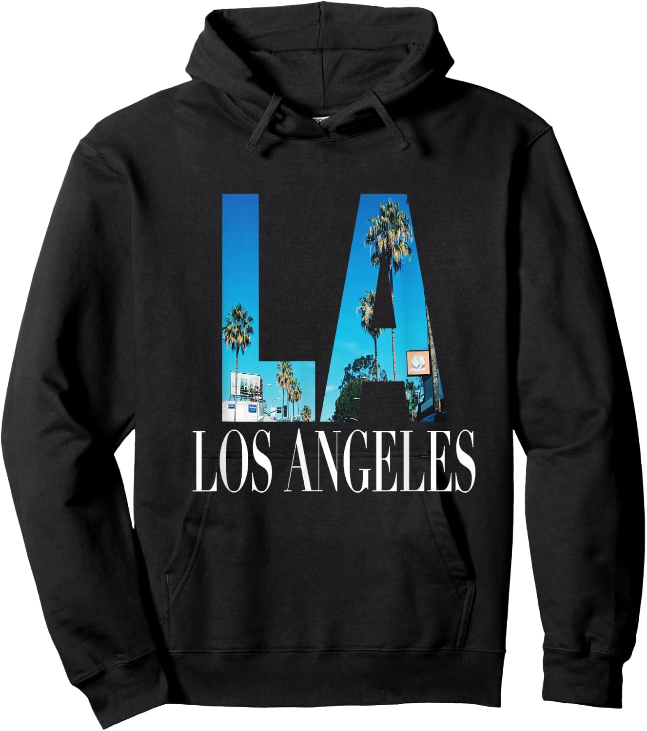La Los Angeles California Souvenir Beach City West Coast Hoodie - Hoodie | Black