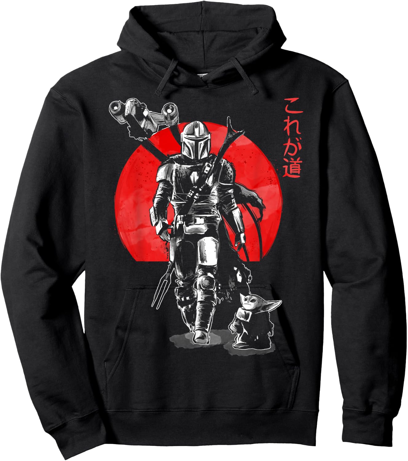 Star Wars: The Mandalorian Sumi Ink Portrait Hoodie - Hoodie | Black