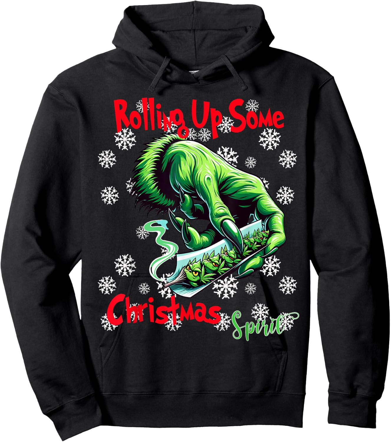 Rolling Up Some Christmas Spirit Christmas Tree Cakes Snack Hoodie - Hoodie | Black