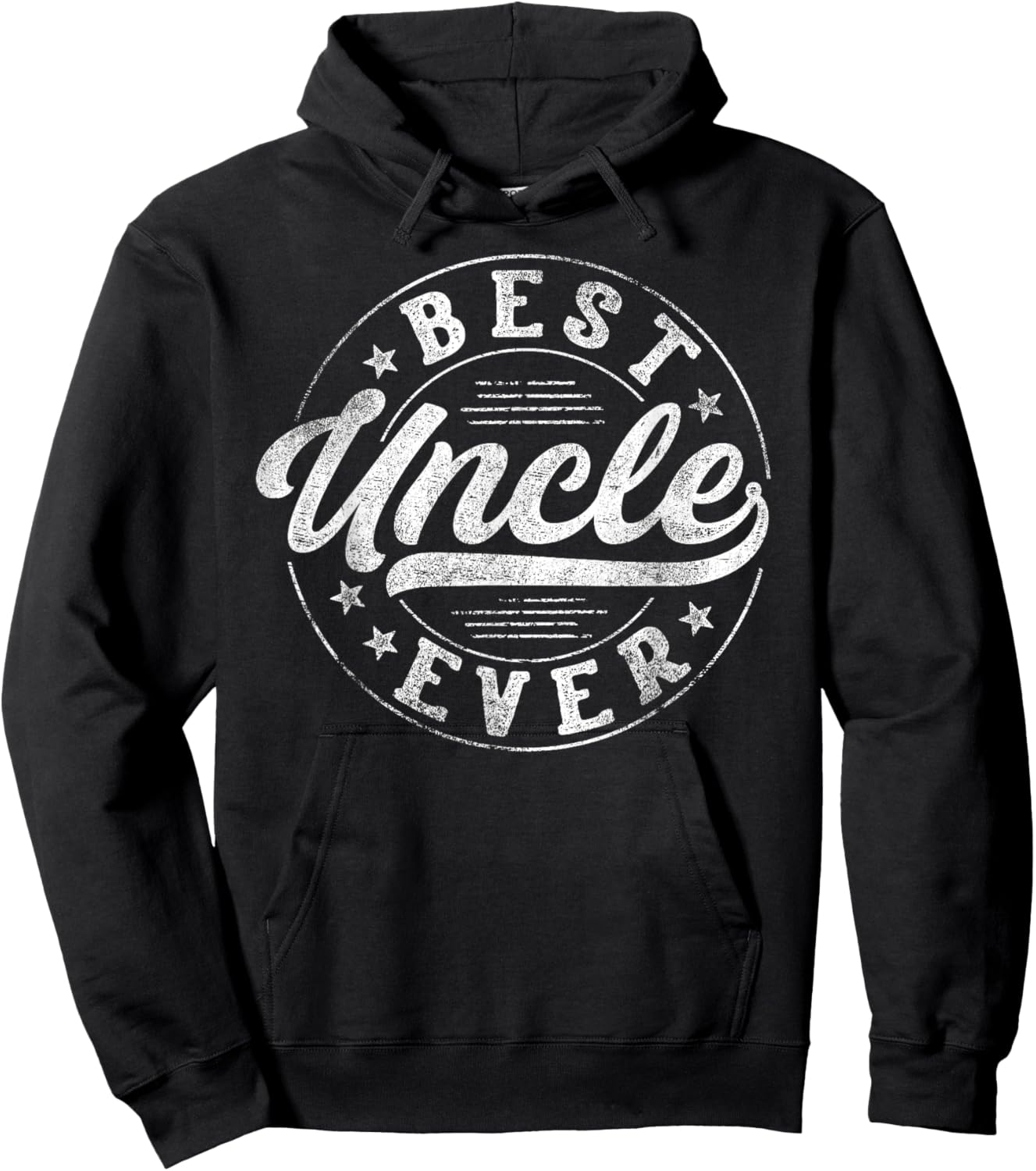 Best Uncle Ever Father's Day Uncle Gifts Vintage Emblem Hoodie - Hoodie | Black
